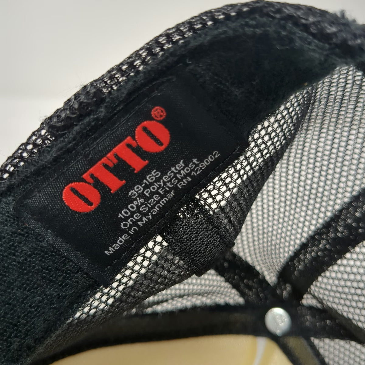 Otto Trucker Hat Black White One Size Trail Family Awareness Ribbon Brycenwins