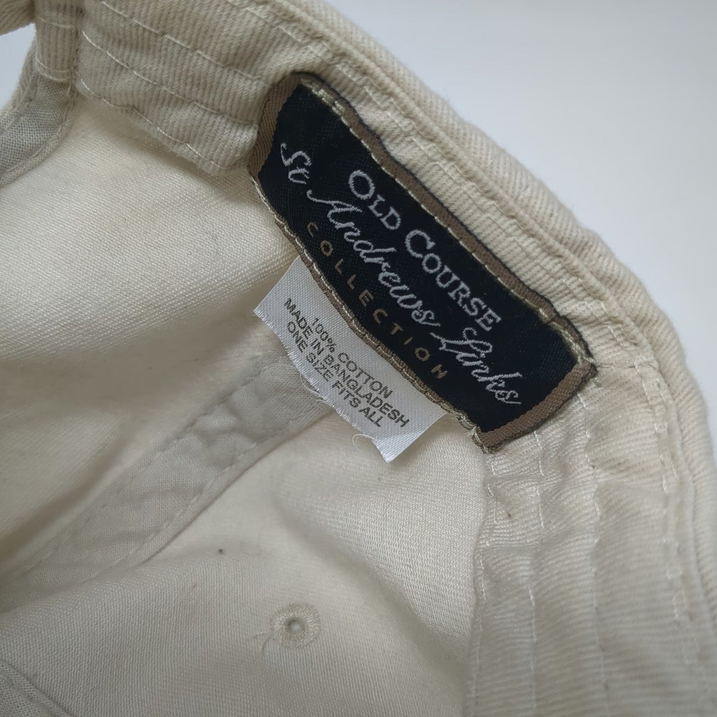 Old Course St Andrews Links Baseball Cap Beige One Size Strapback Golf Hat
