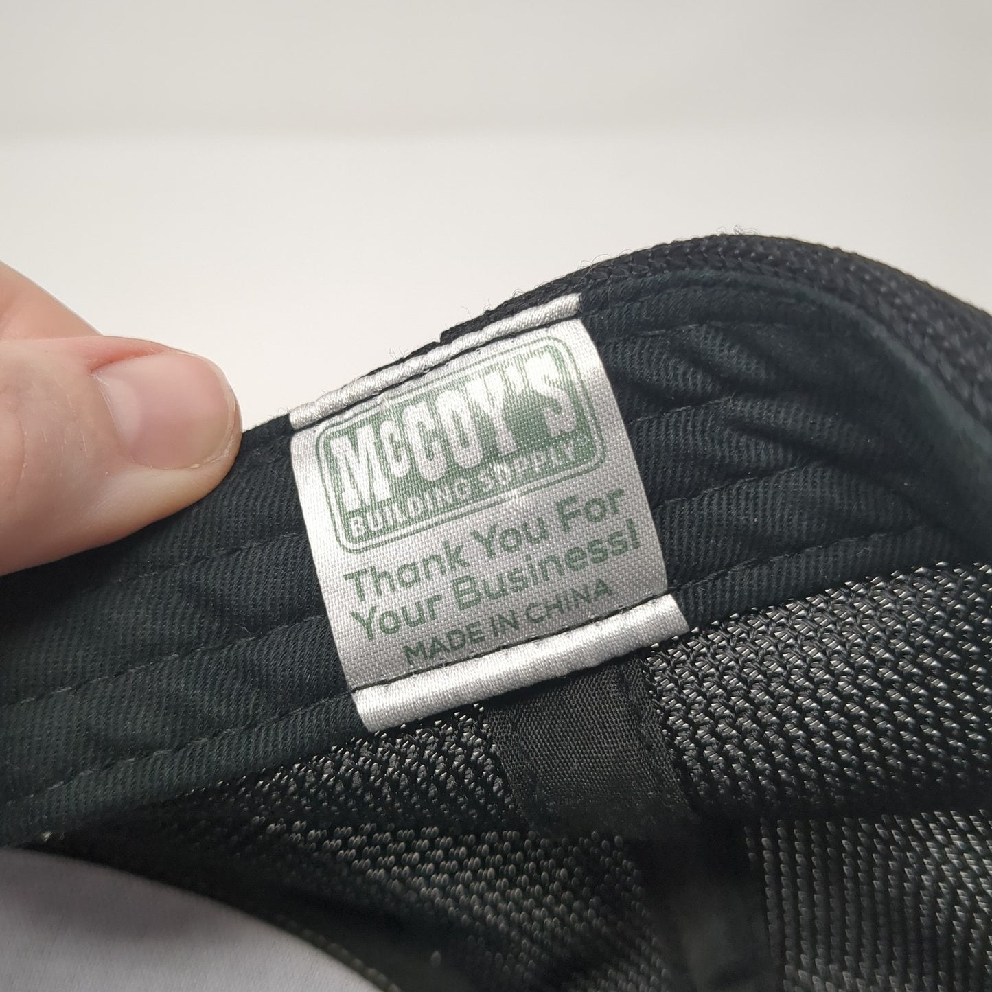 McCoy's Building Supply Strapback Trucker Cap Gray One Size Adjustable Mesh Back