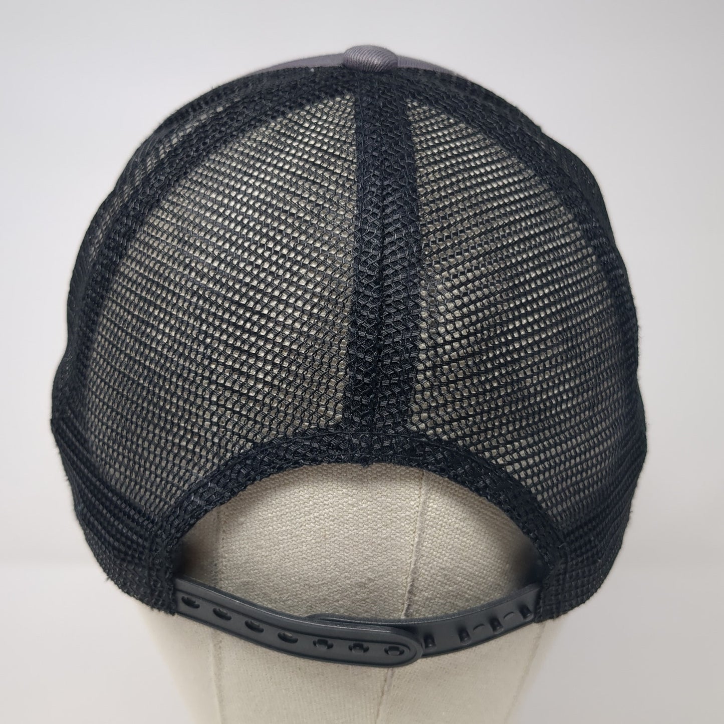 Huskies Snapback trucker Hat Gray One Size Adjustable Distressed Mesh Back