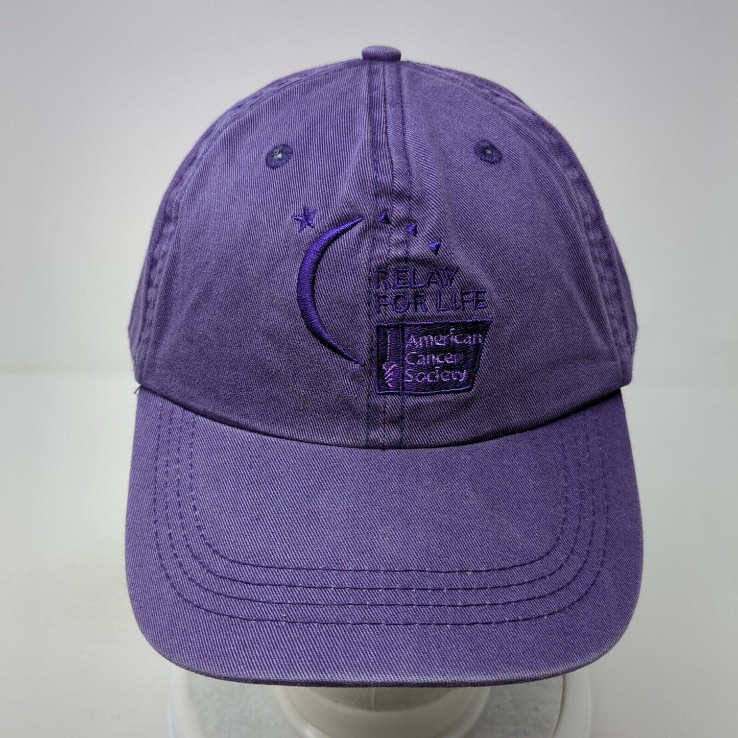 Relay For Life American Cancer Society Slideback Hat Purple One Size Adjustable