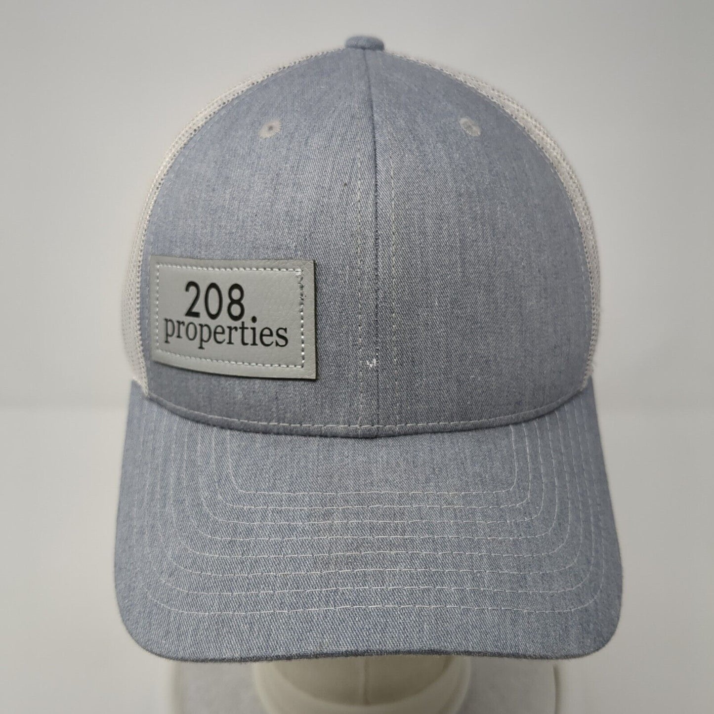 208 Properties Snapback Trucker Hat Gray OS Adjustable Mesh Back Richardson