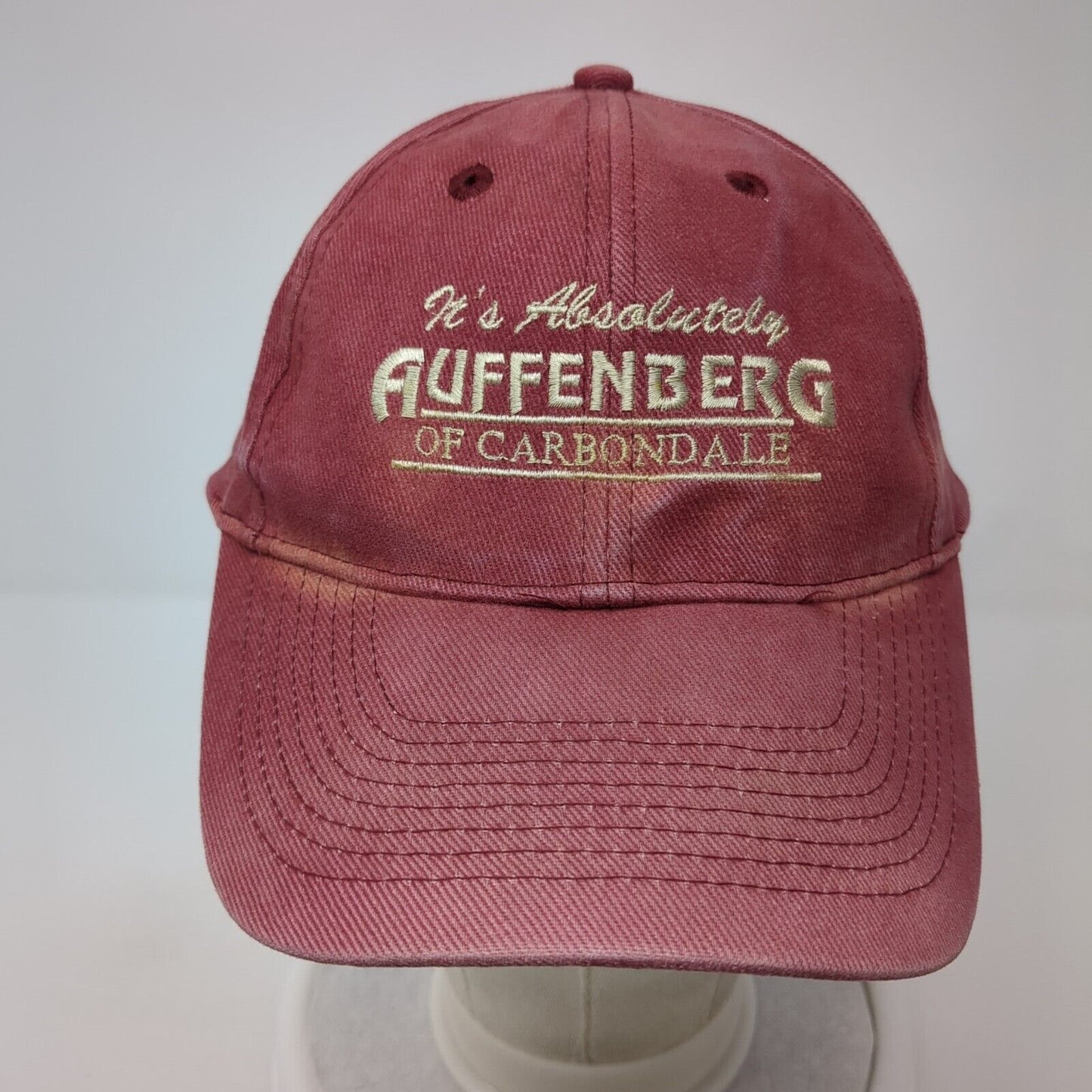 Auffenberg of Carbondale Strapback Hat Red One Size Adjustable Otto