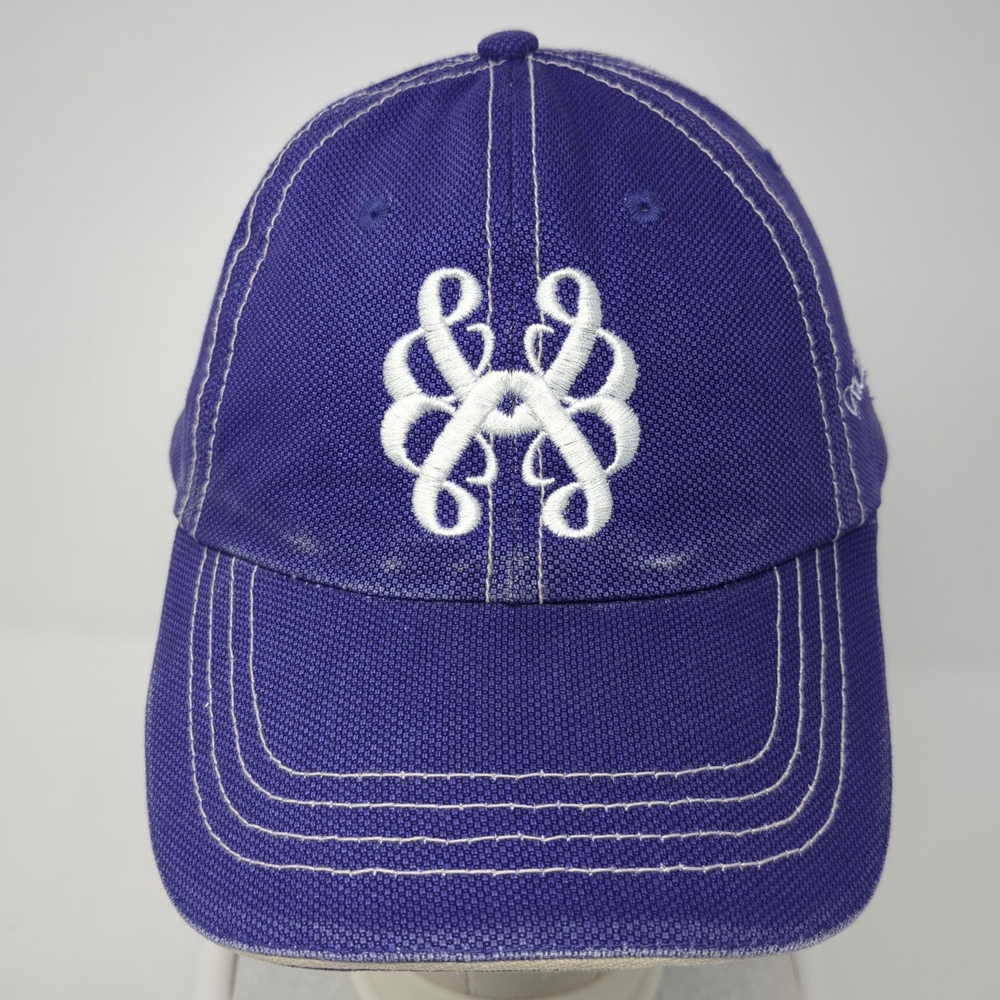 Monogram Slideback Baseball Cap Purple One Size Adjustable Embroidered Cobra