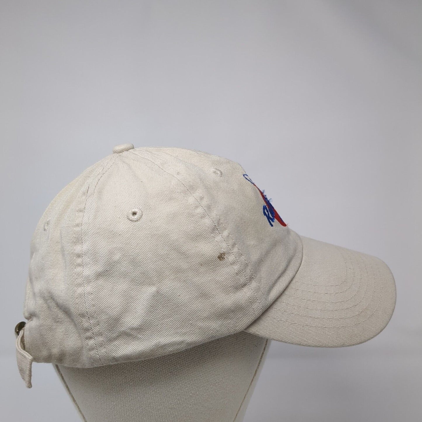 Rubright's Bait & Tackle Slideback Hat Tan One Size Embroidered 6 Panel
