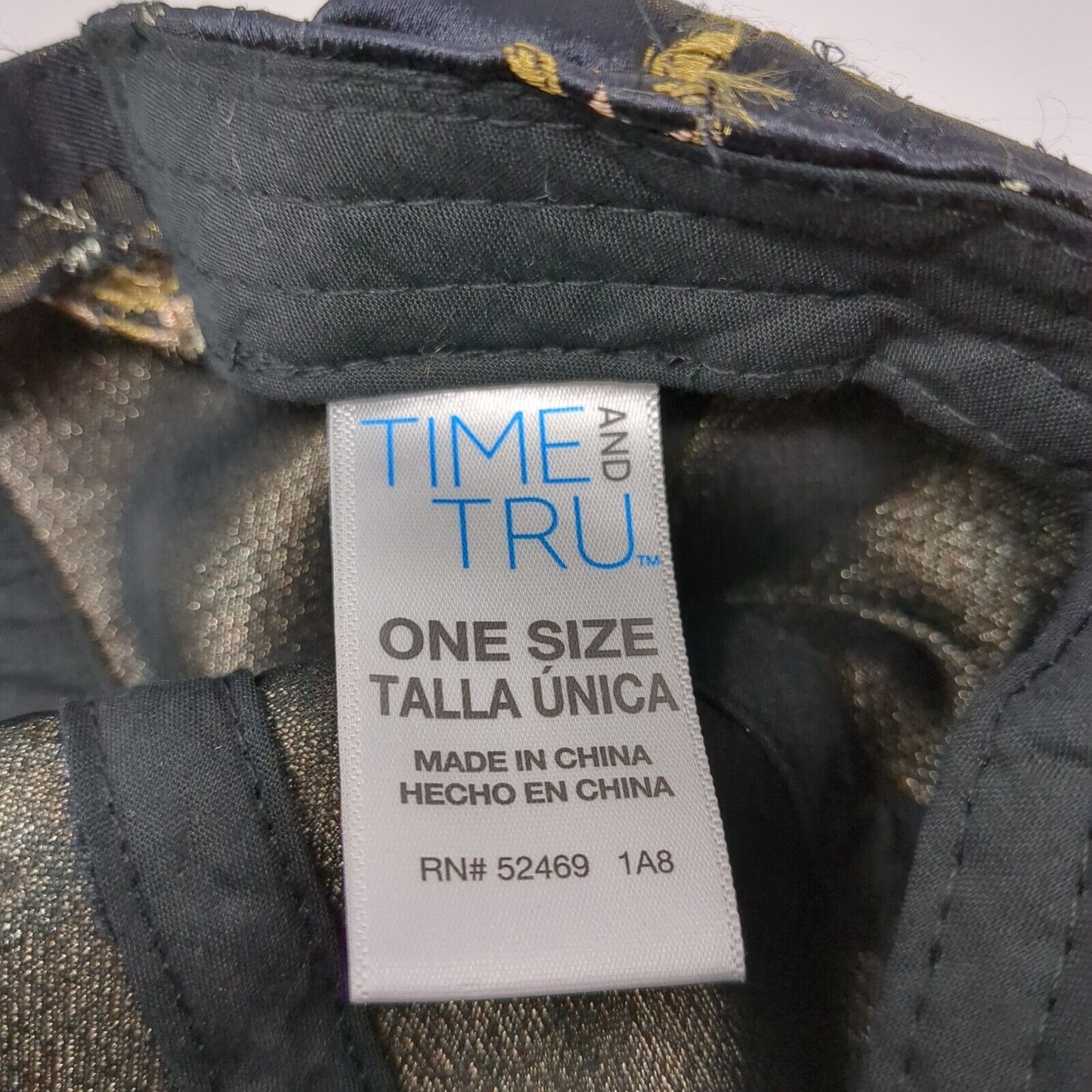 Time And Tru Strapback Hat Multicolor OS Adjustable Embroidered Floral 6 Panel