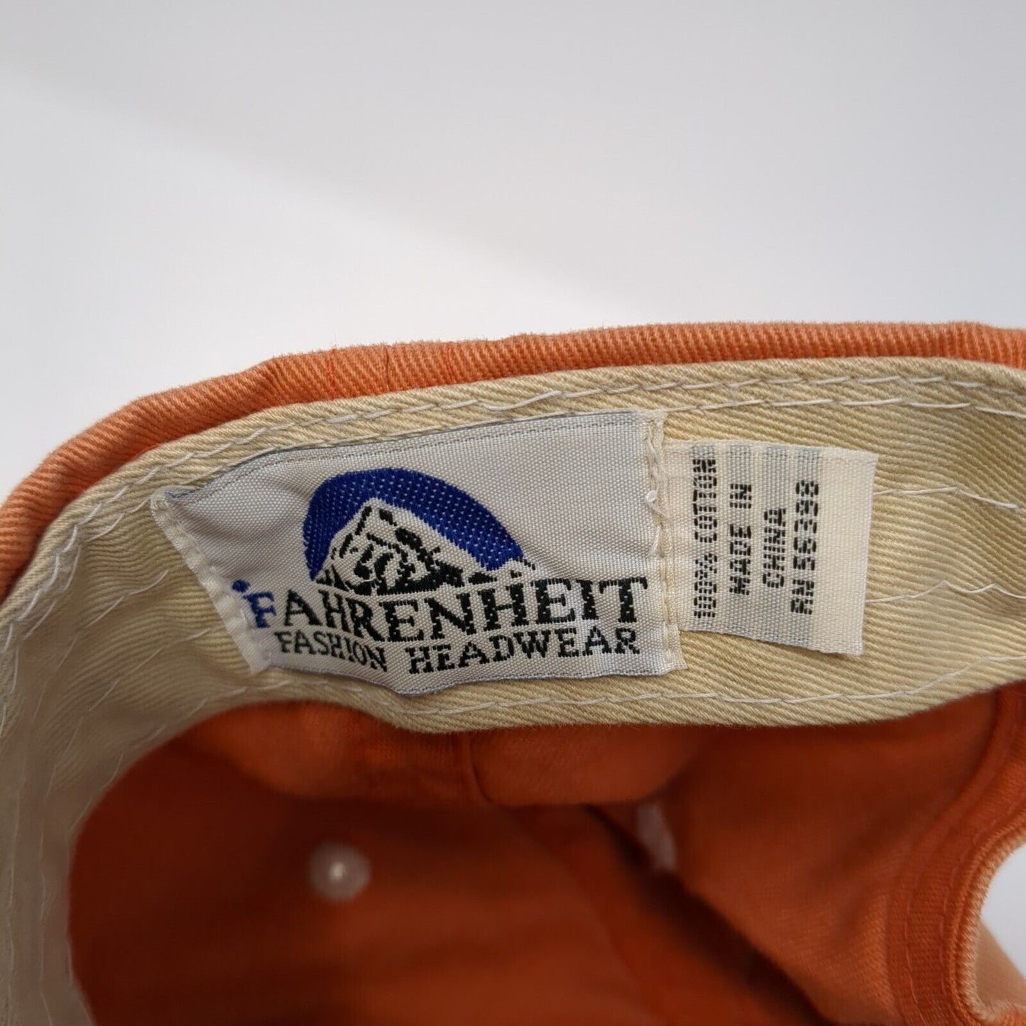 RJS Foundation Slideback Hat Orange One Size Embroidered Fahrenheit