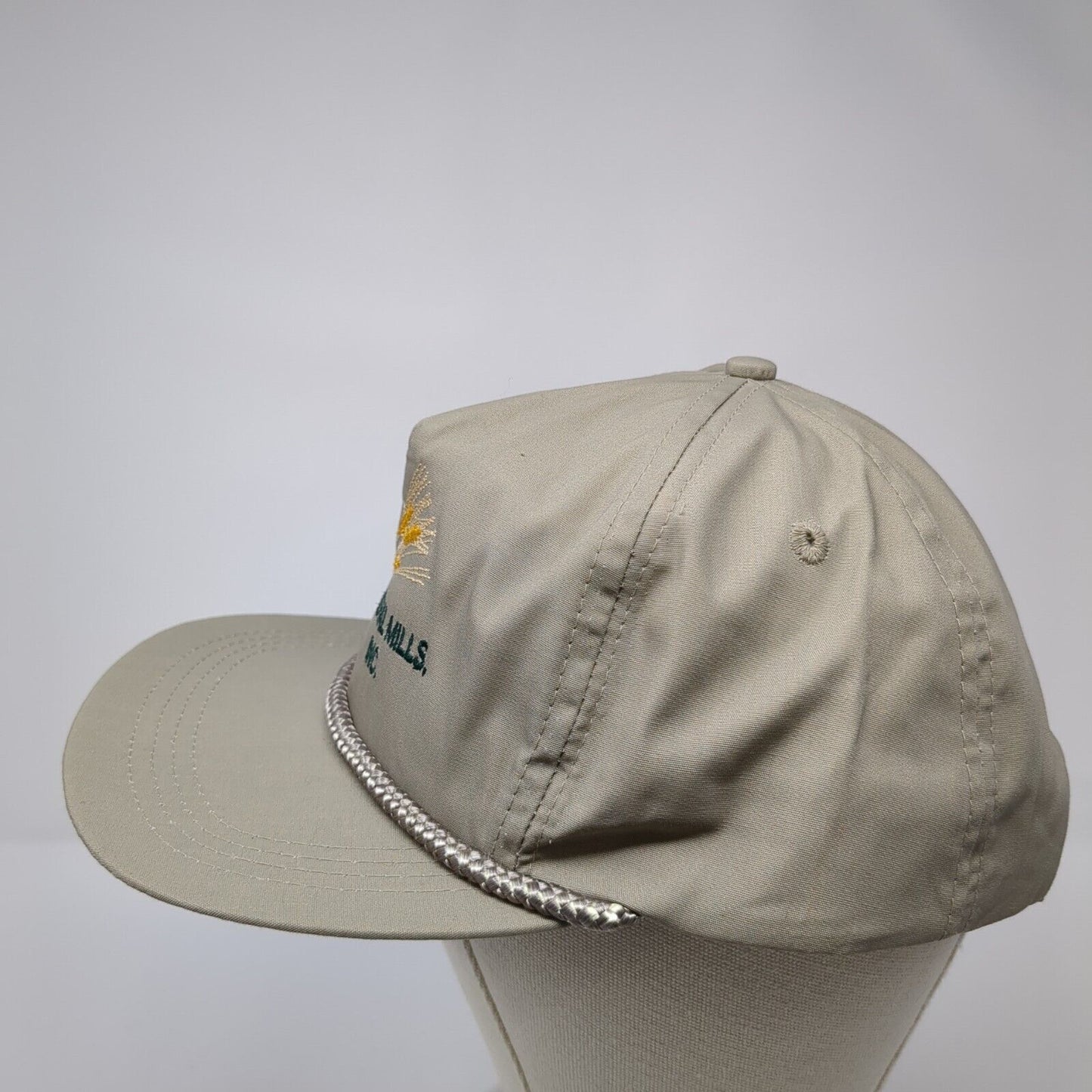 General Mills Inc. Slideback Rope Hat Tan One Size Leather Strap Sportcap