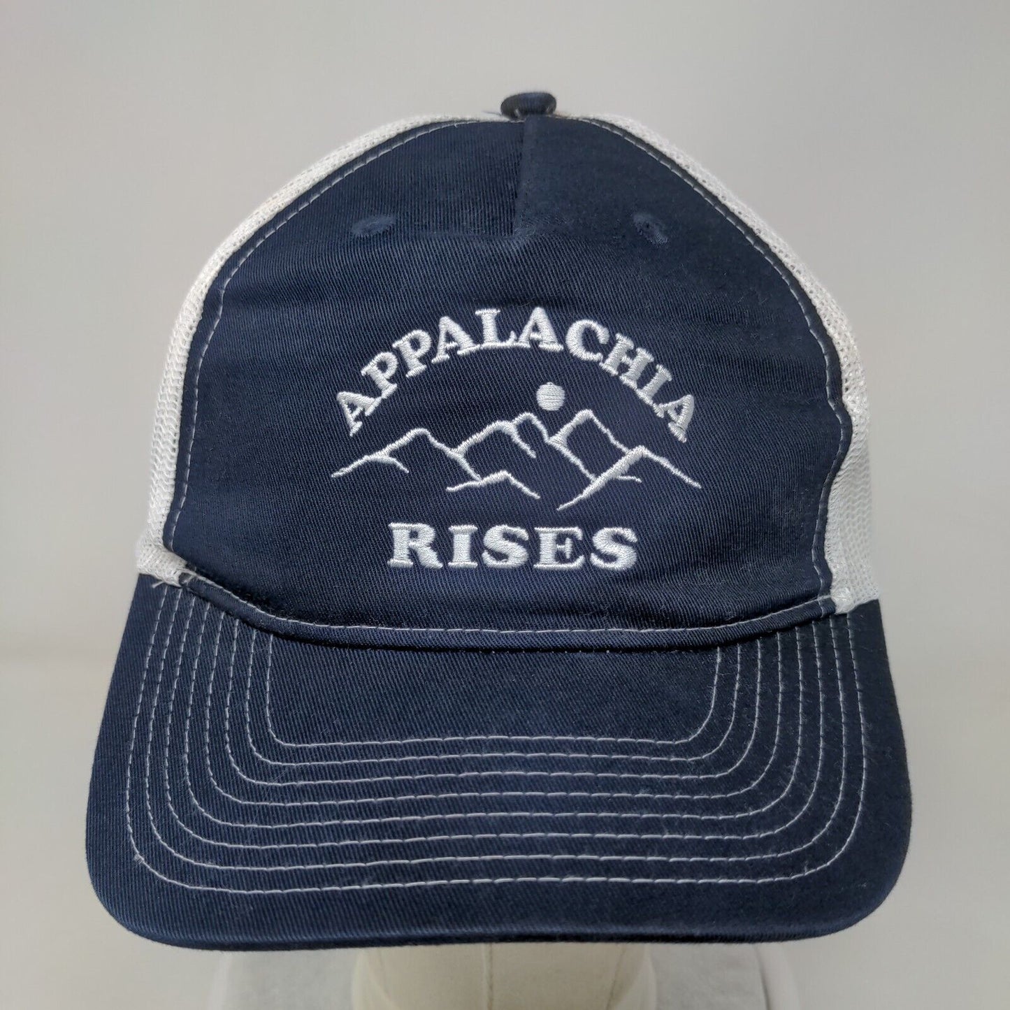 Appalachia Rises Snapback Mesh Back Trucker Hat Blue One Size Port Authority