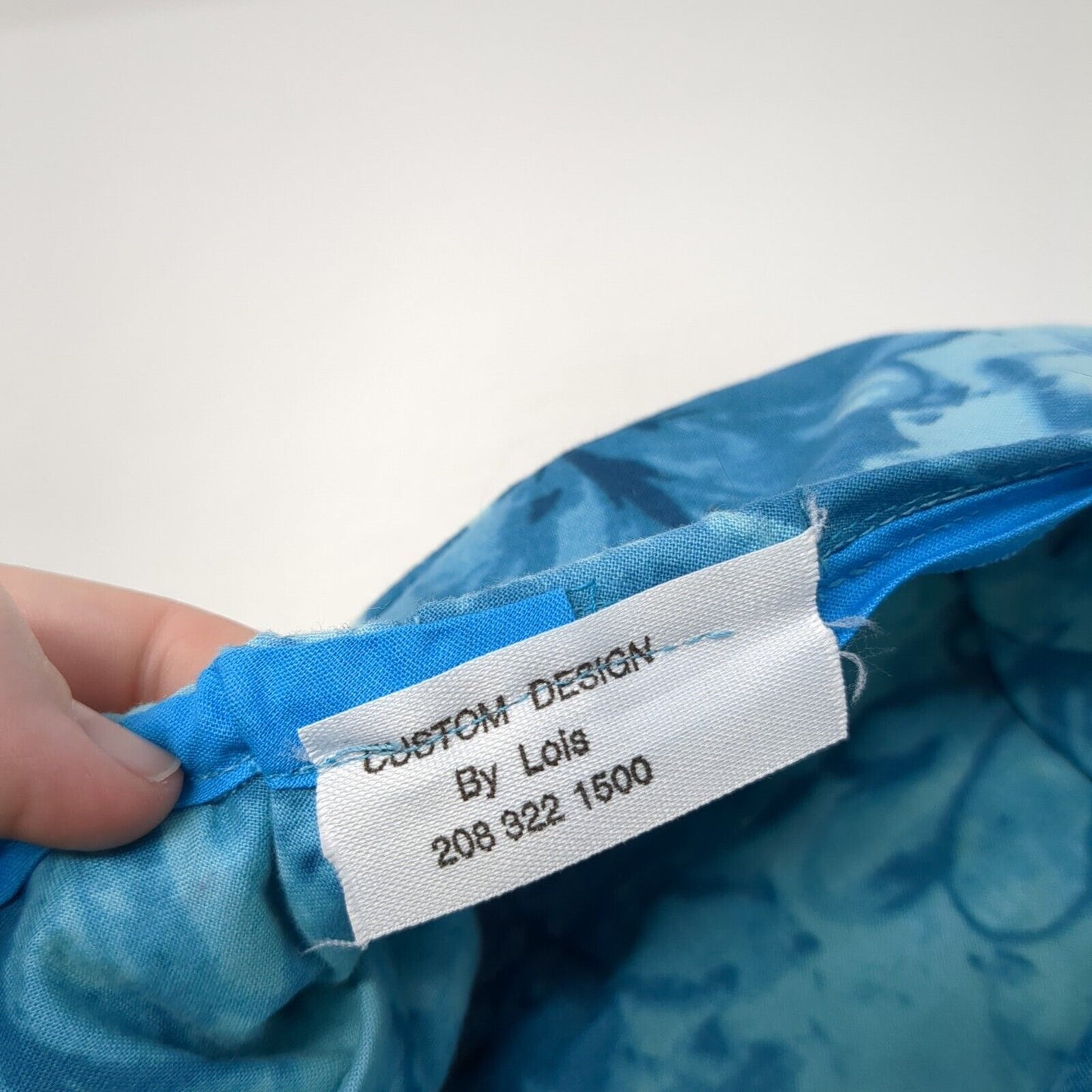Custom Design By Lois Newsboy Cap Hat Blue One Size Tie Dye Blank