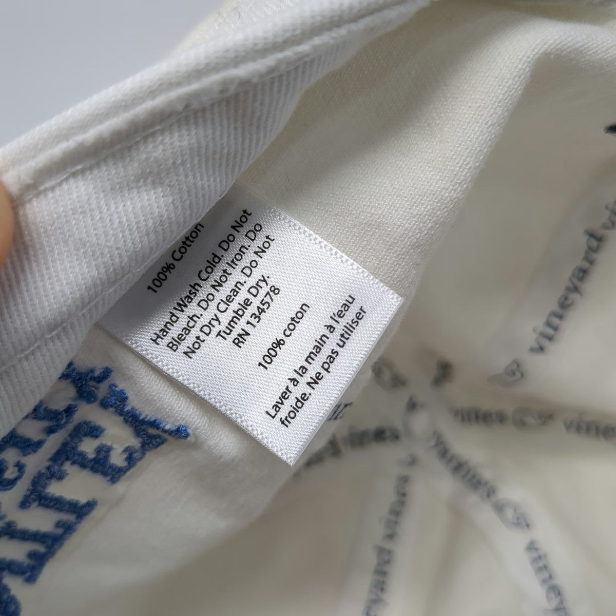 Bentley University NCAA Vineyard Vines White One Size Hat Whale Slideback Cotton