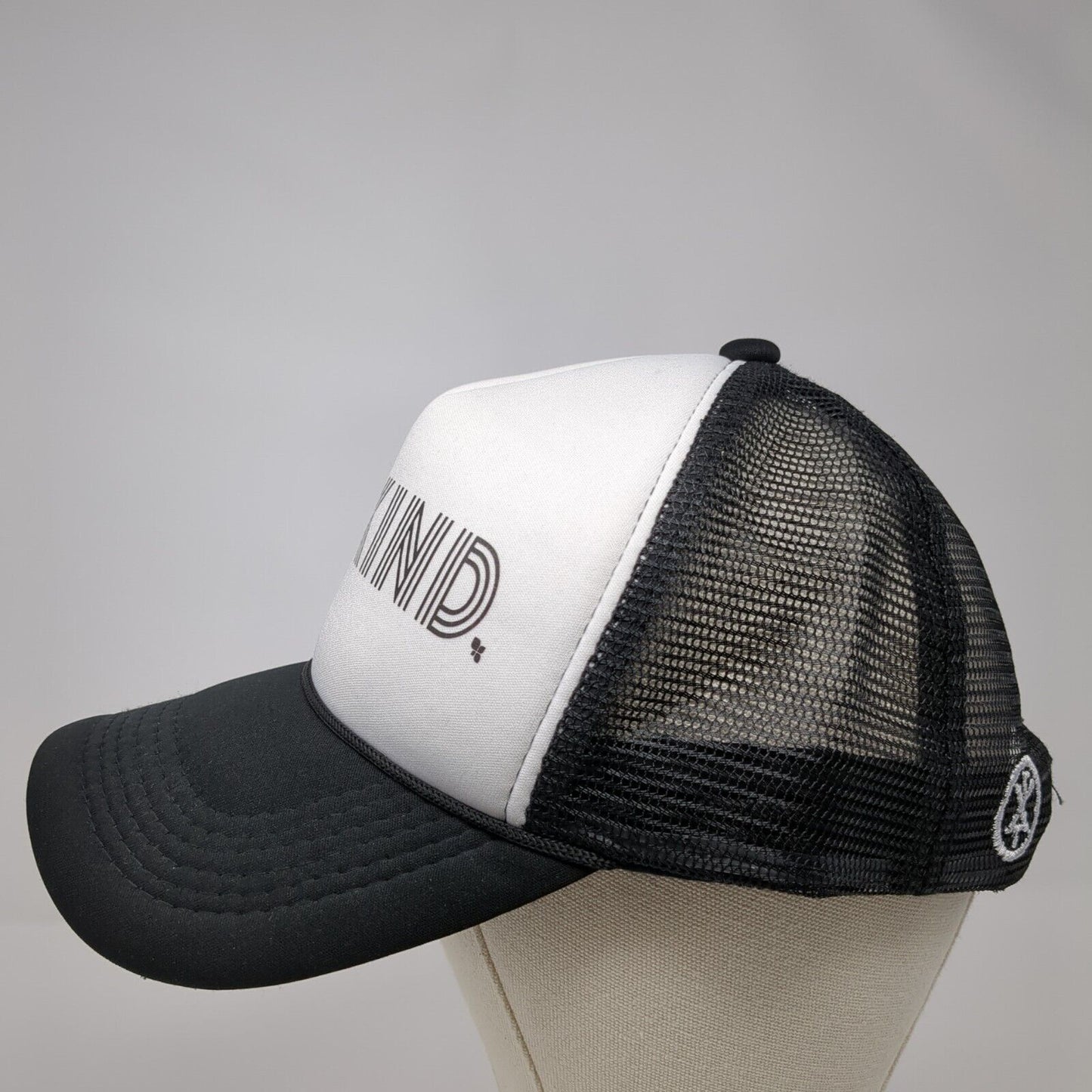 Be Kind Snapback Mesh Back Rope Trucker Hat Black One Size Colorblock