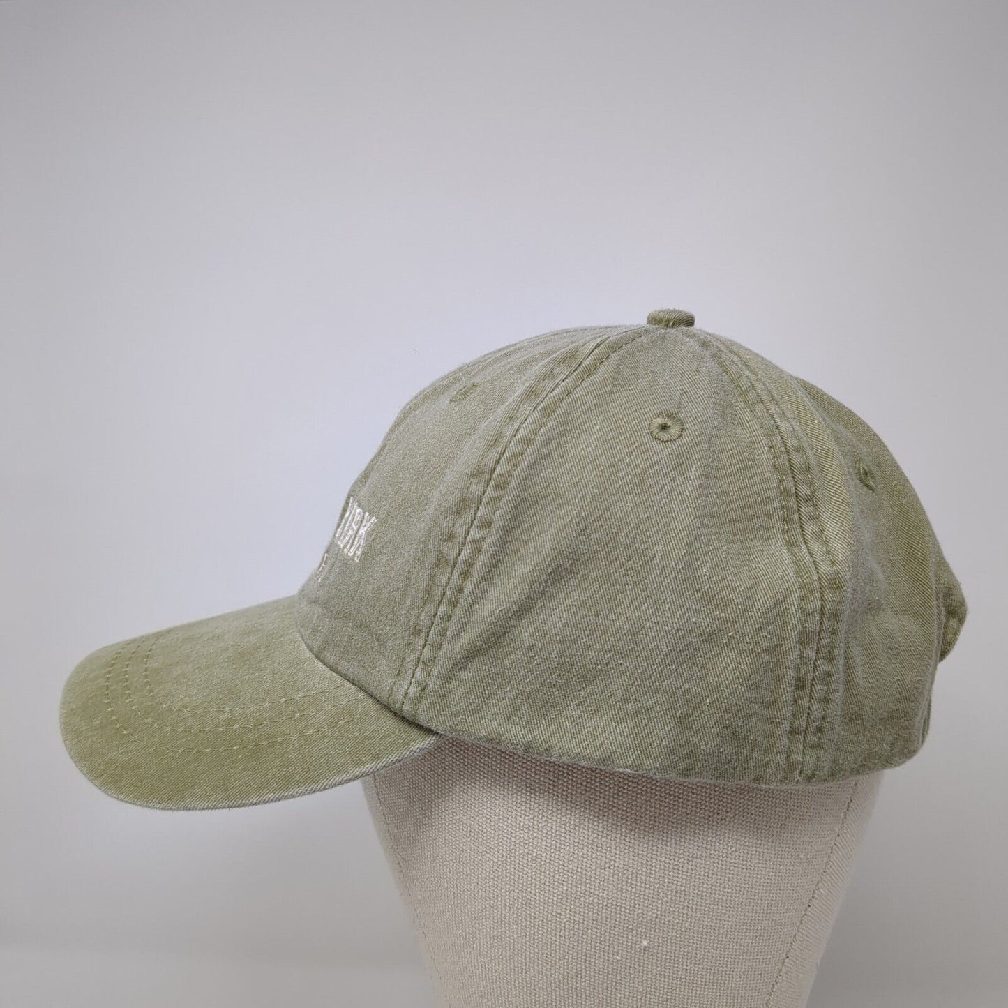 Lorri & Kirk 30 Years Slideback Hat Green One Size Leather Strap Adams