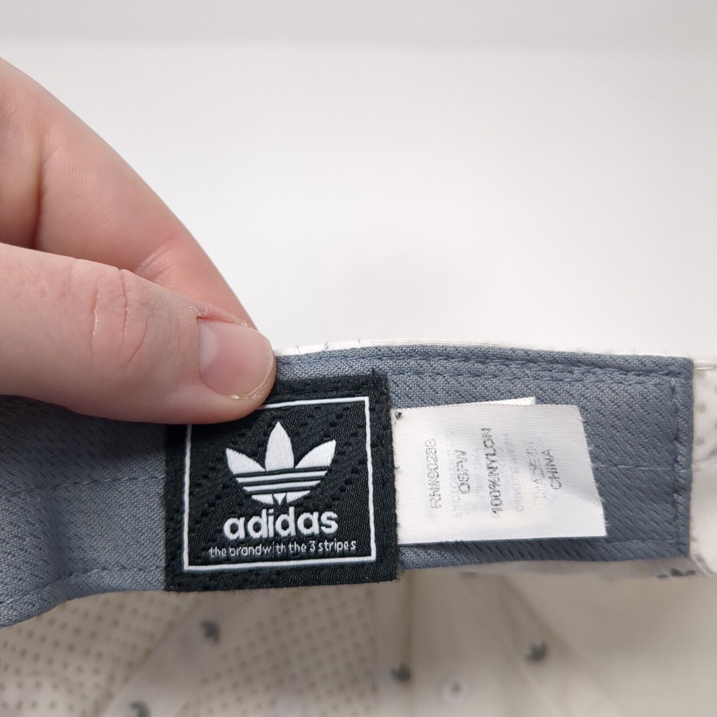 Adidas Trefoil Women's Slideback Hat White One Size Adjustable 3 Stripes