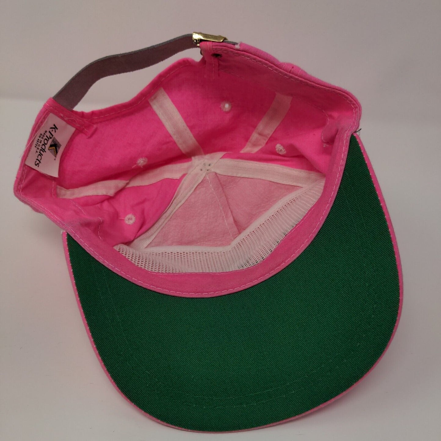 Hilleshog Mono-hy Slideback Hat Pink OSFA Adjustable Embroidered 6 Panel Rope
