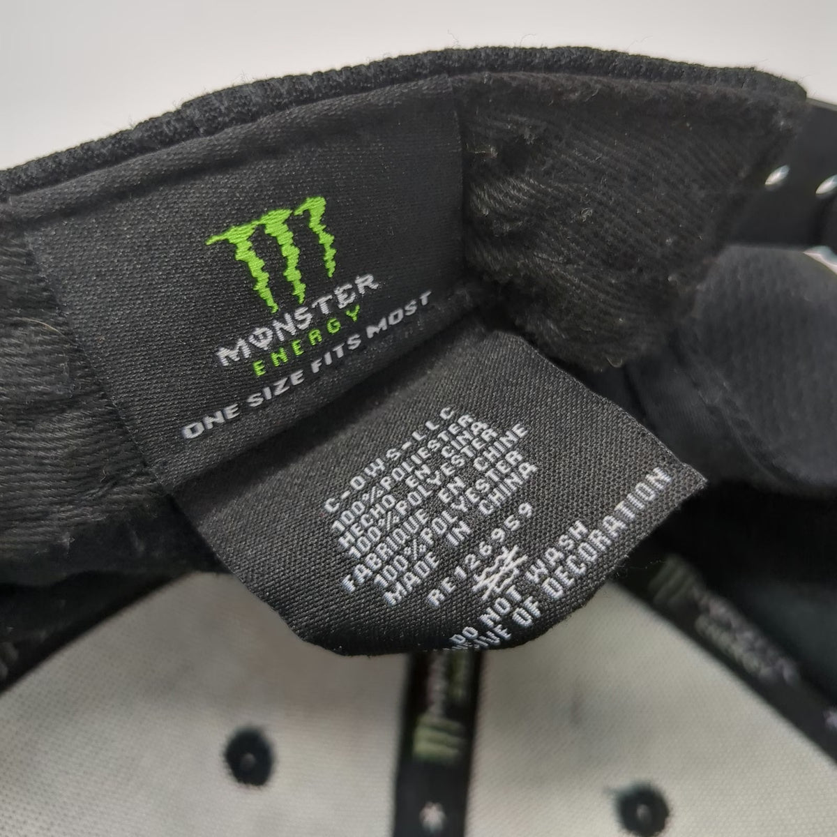 Monster Energy Snapback Black One Size Green Claw Logo Embroidered Pique Hat
