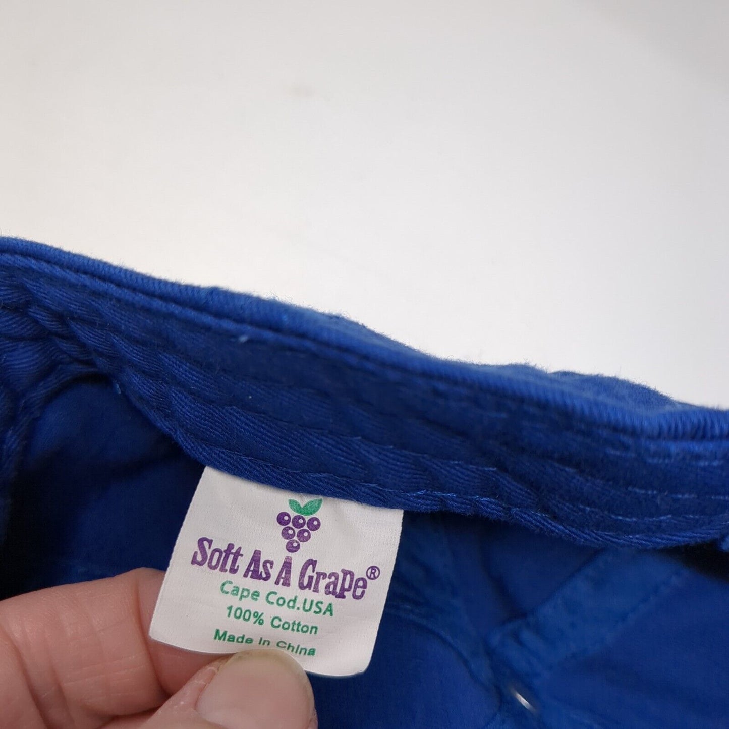 Cape Cod Slideback Hat Blue One Size Adjustable Embroidered Solt As A Grape