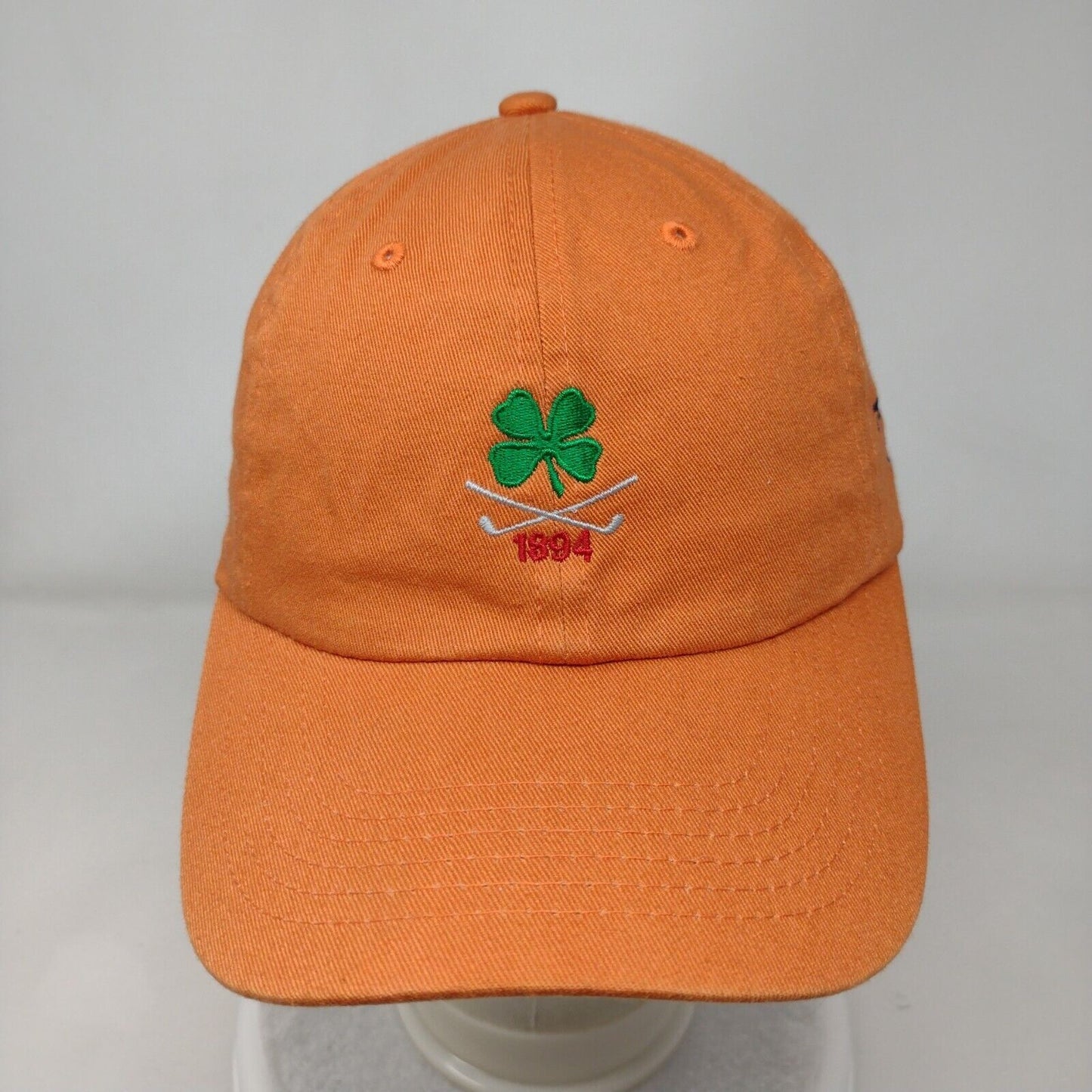 Sean Reilly TBI Fund Slideback Hat Orange OSFA Golf Clover Logo Embroidered