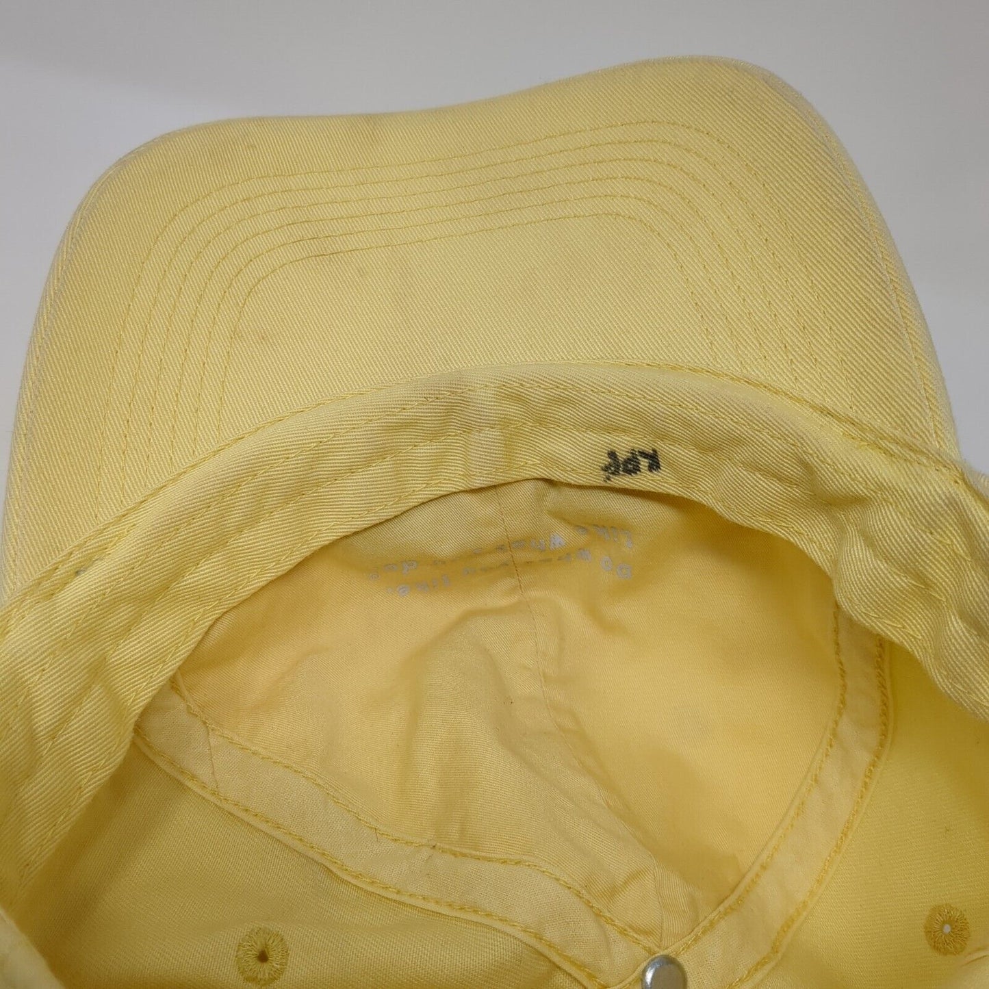 Life is Good Slideback Hat Yellow One Size Adjustable Floral 6 Panel Cotton
