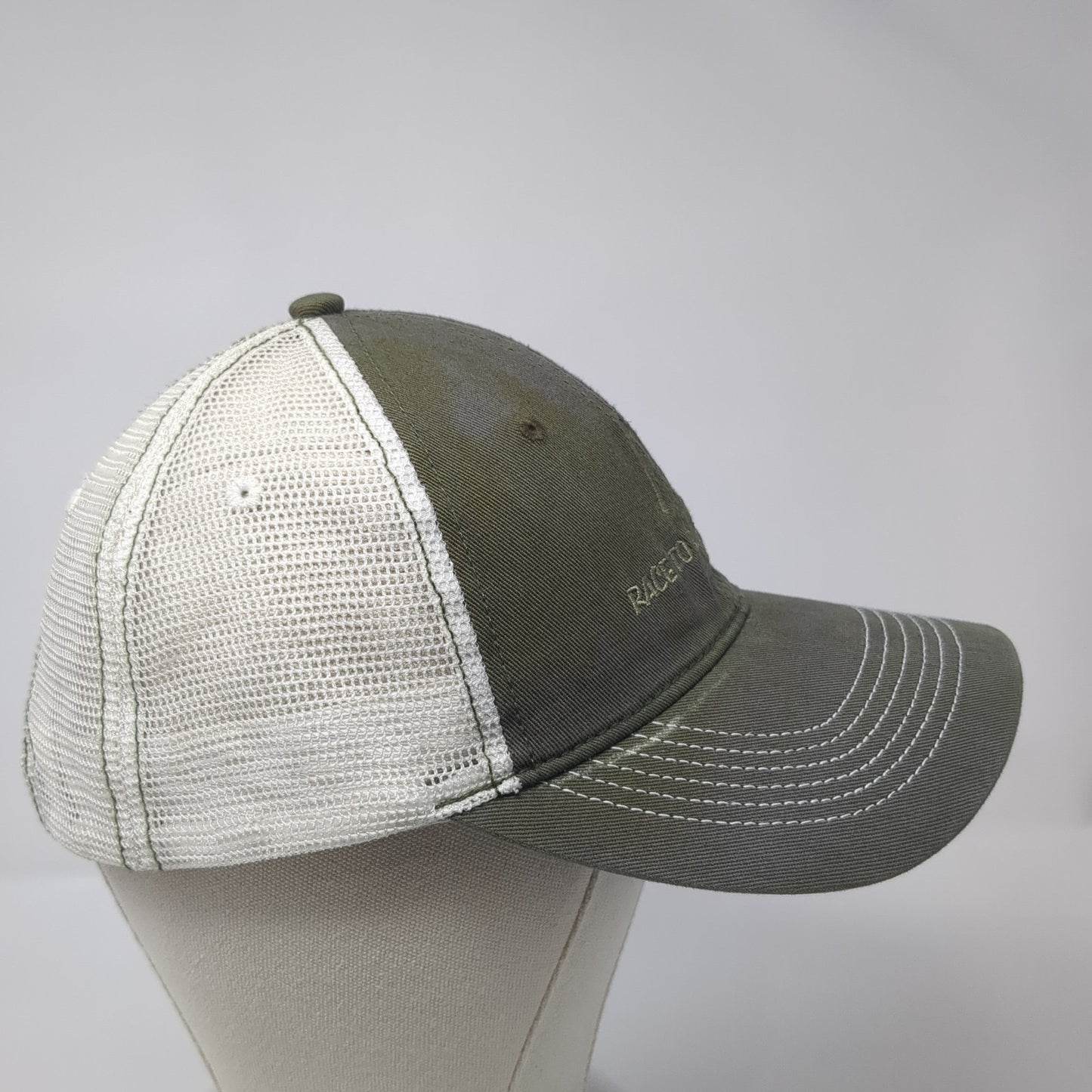 Race To Robie Creek Strapback Mesh Back Trucker Hat Gray One Size District