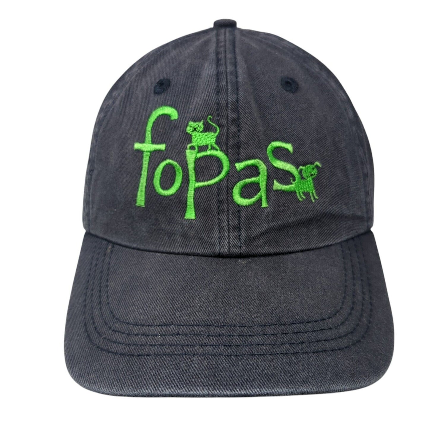 Fopas Slideback Hat Blue One Size Adjustable Solid 6 Panel Alternative