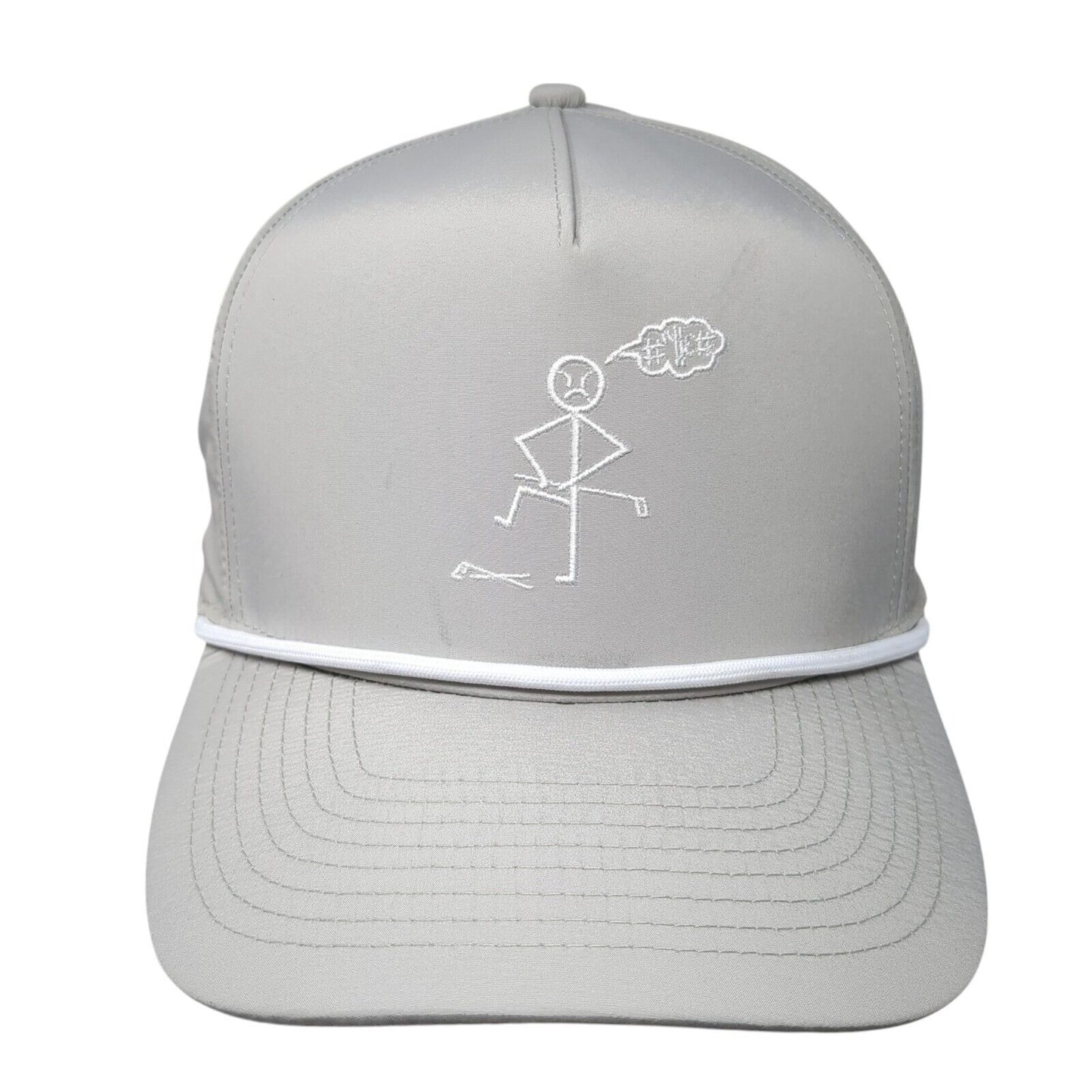Cranky Boys Golf Snapback Hat Gray One Size Adjustable The Horse Shoe Rope
