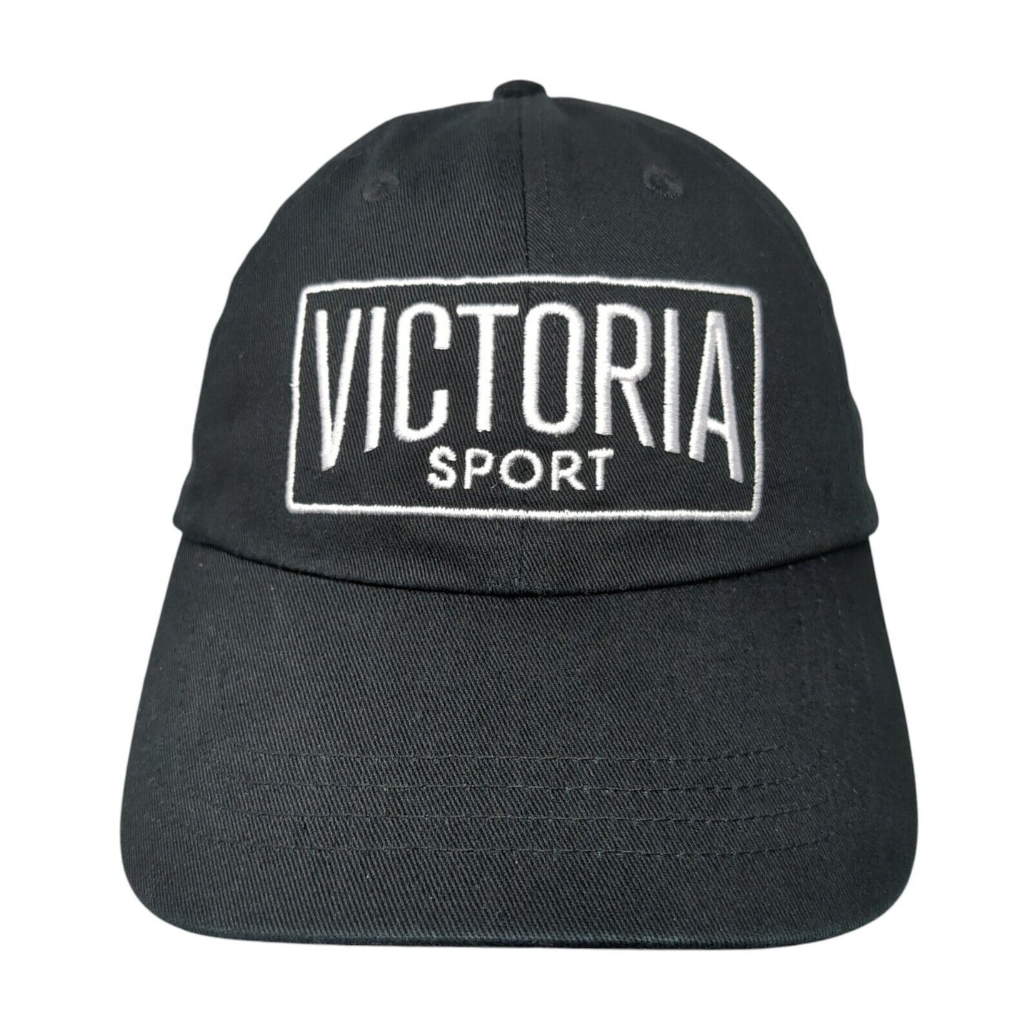 Victoria Sport Slideback Hat Black OS Adjustable Embroidered 6 Panel Cotton
