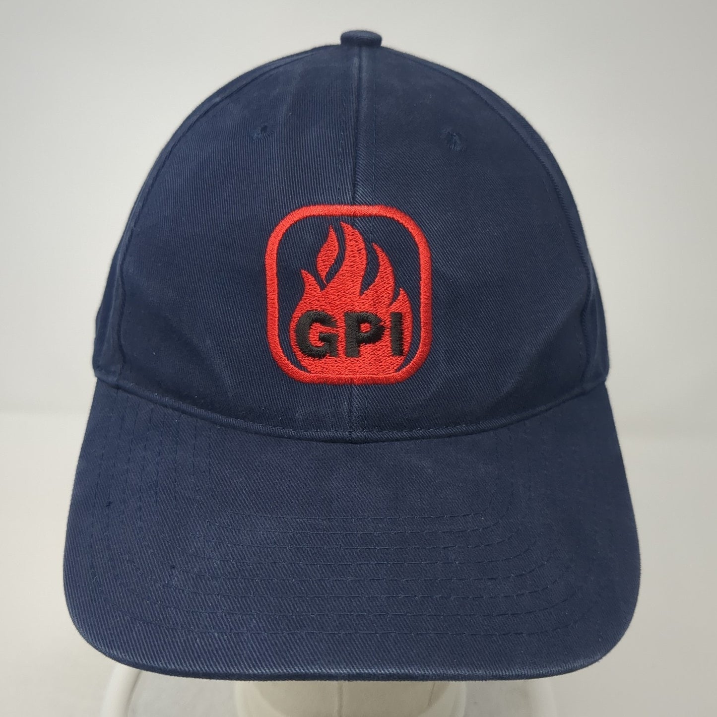 GPI Strapback Hat Blue One Size Adjustable Embroidered Logo Daystone