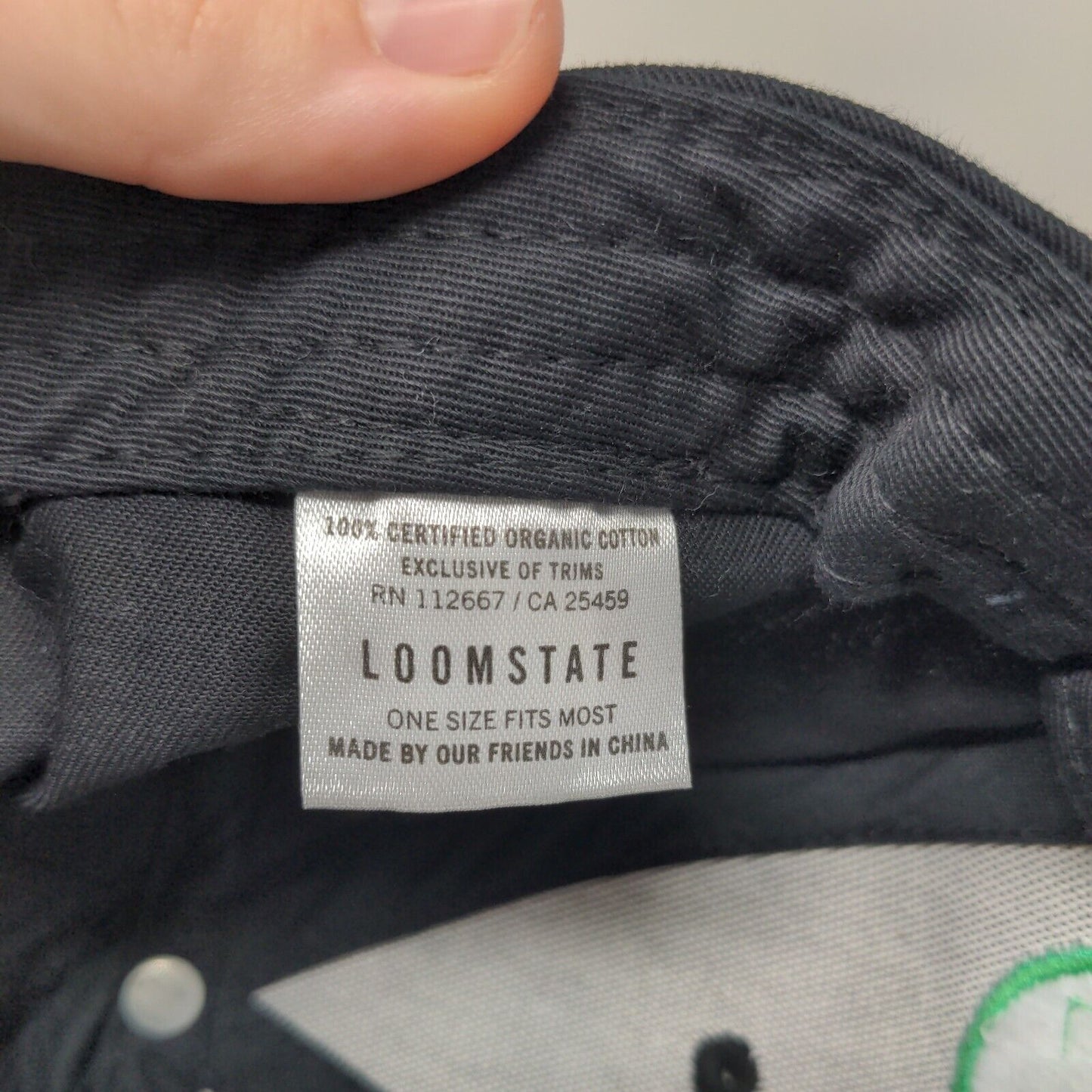 Whole Foods Market Patch Strapback Hat Black OSFM Adjustable 6 Panel