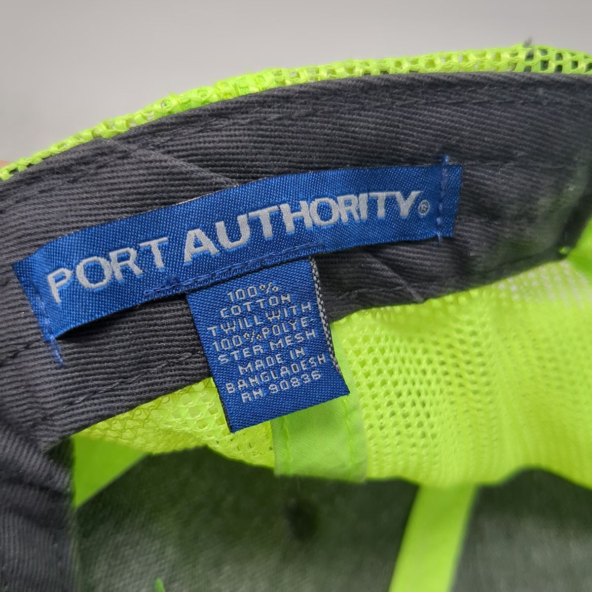 Port Authority Nucor Vulcraft Trucker Hat Gray Yellow One Size Mesh Snapback