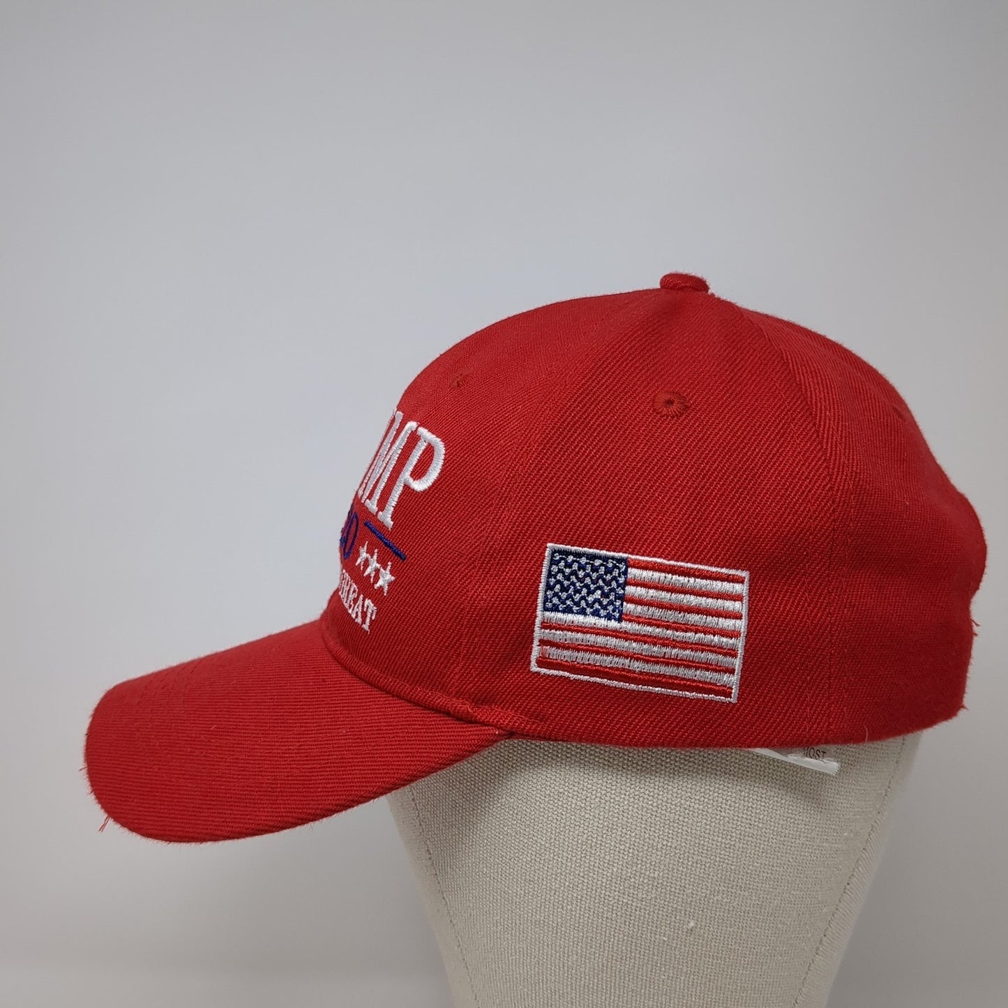 Trump 2020 Keep America Great Strapback Hat Red One Size Embroidered