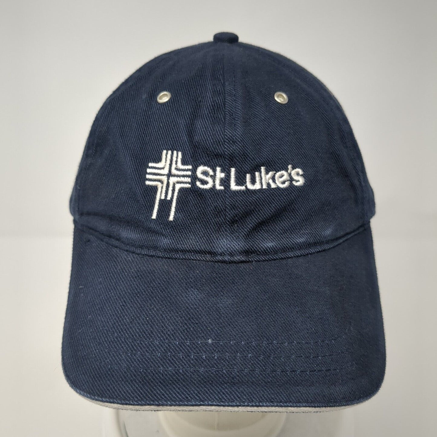 St Luke's Slideback Hat Blue One Size Adjustable Embroidered Fahrenheit