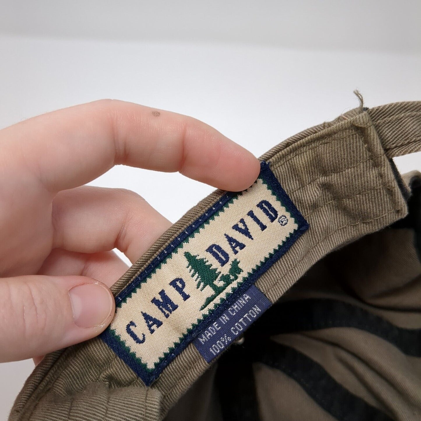 Rivers Edge Slideback Hat Tan One Size Adjustable Embroidered Camp David