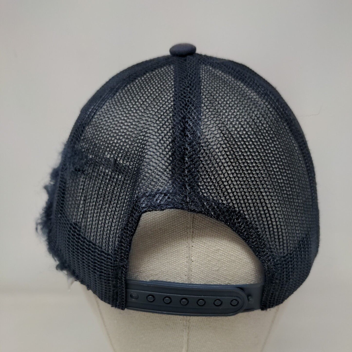 Bass Pro Shops Snapback Trucker Hat Blue OSFM Adjustable Mesh Back Gone Fishing