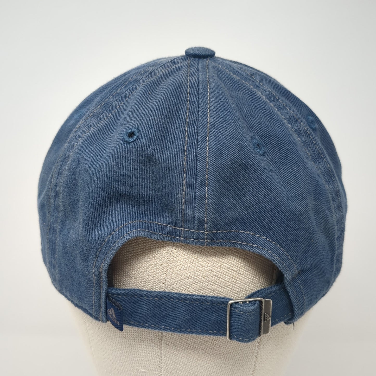 Adidas Slideback Hat Blue One Size Embroidered 3 Stripes Logo Adjustable