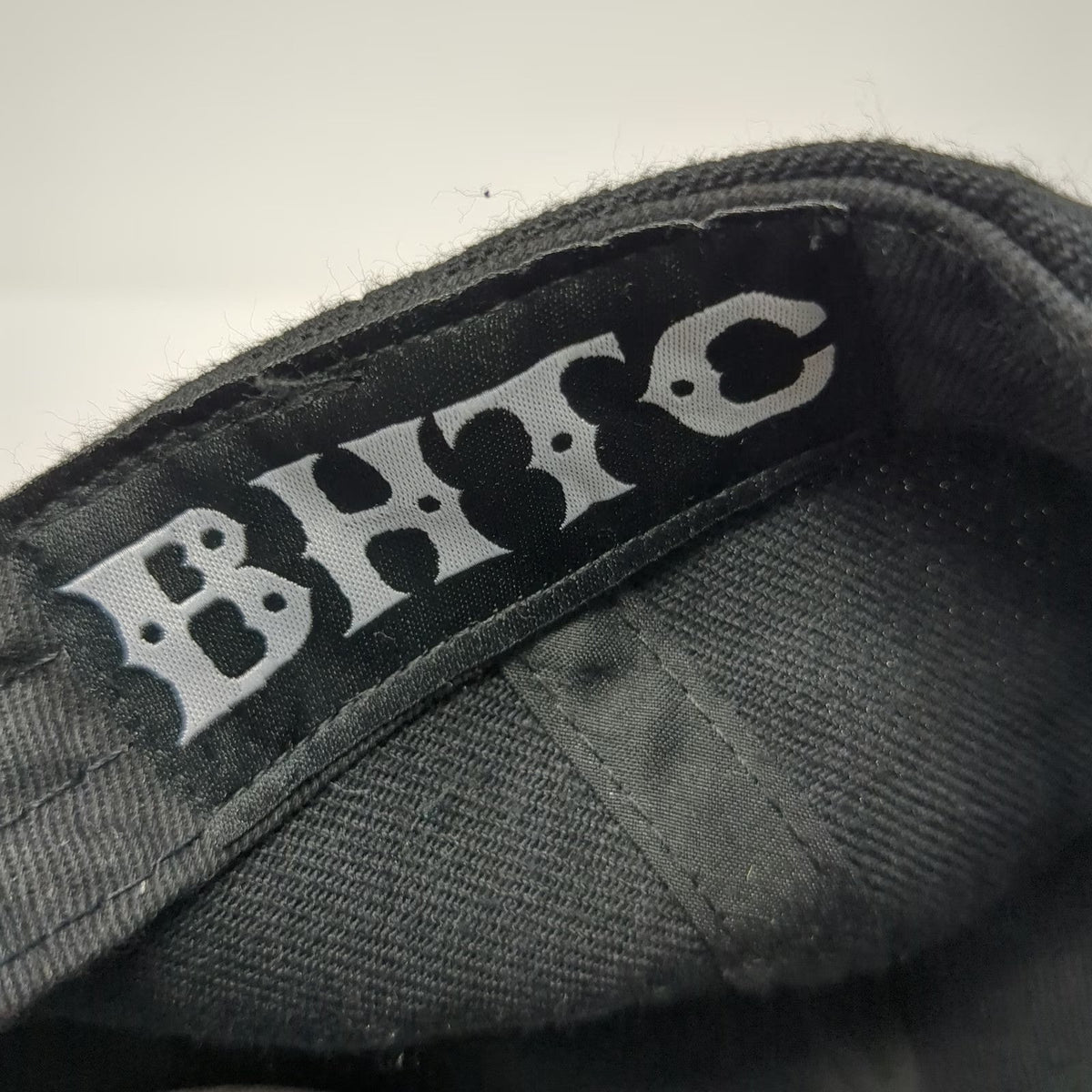 Burning Hearts Tattoo Hat Black One Size Snapback BHTC Flat Brim Graphic Cap