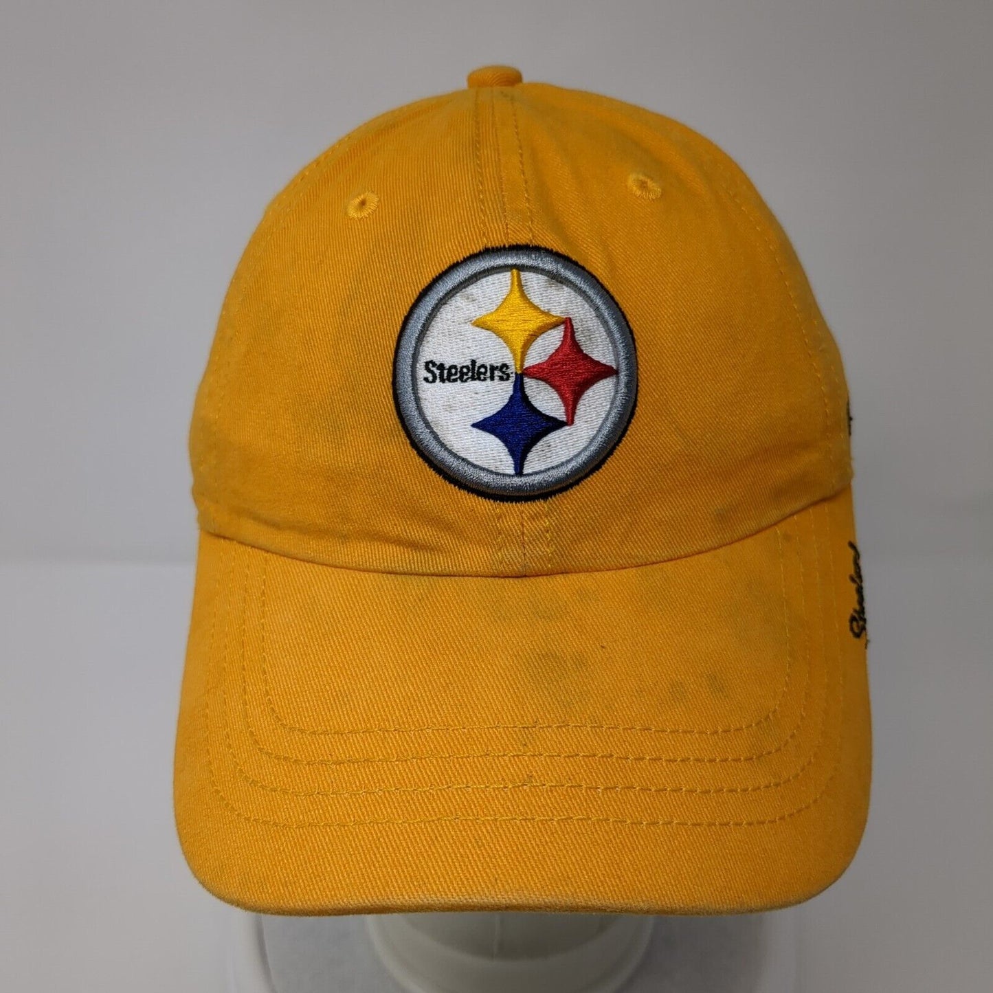 '47 Brand Slideback Hat Yellow Pittsburgh Steelers NFL Embroidered Logo