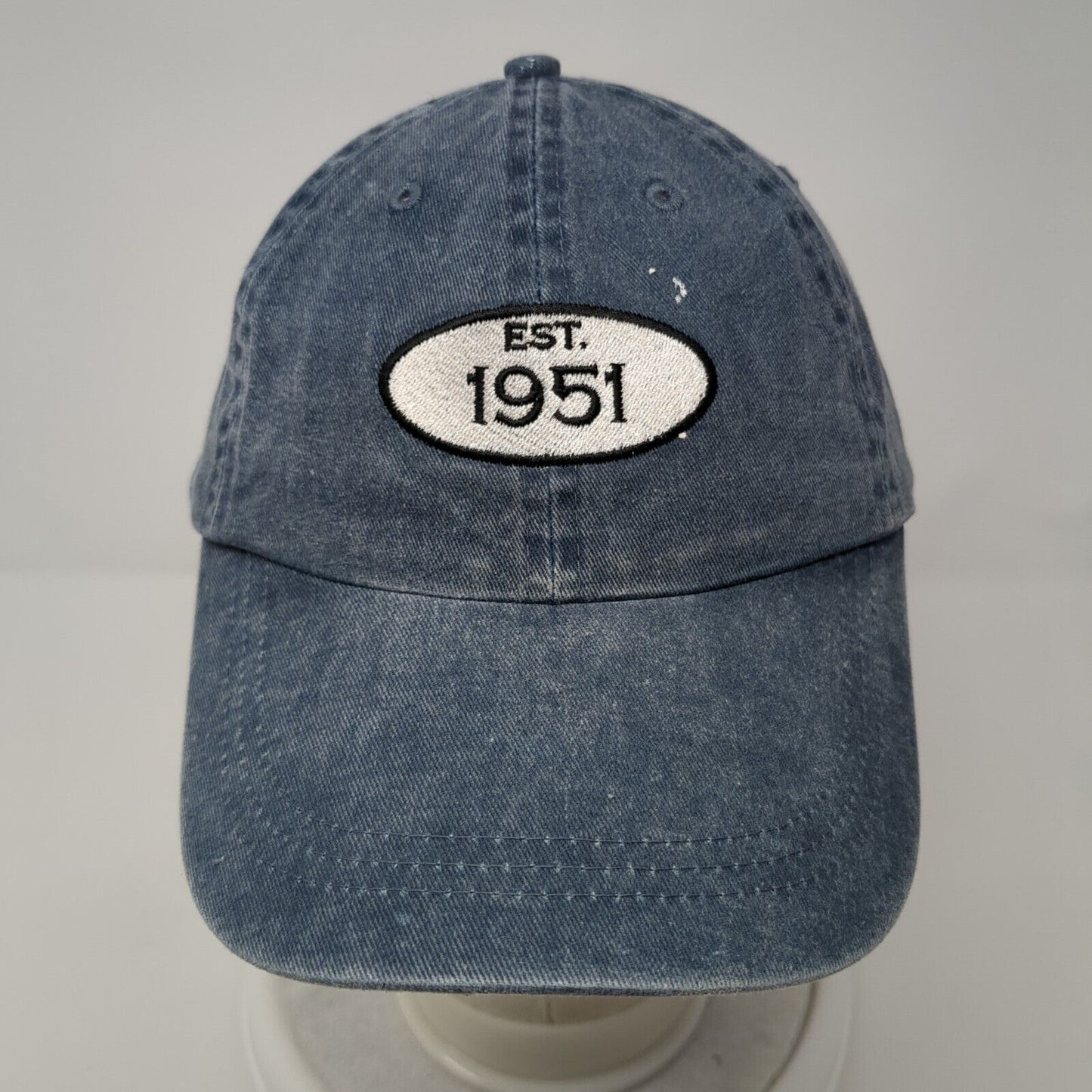 Est 1951 Slideback Hat Blue One Size Adjustable Embroidered Denim Cotton