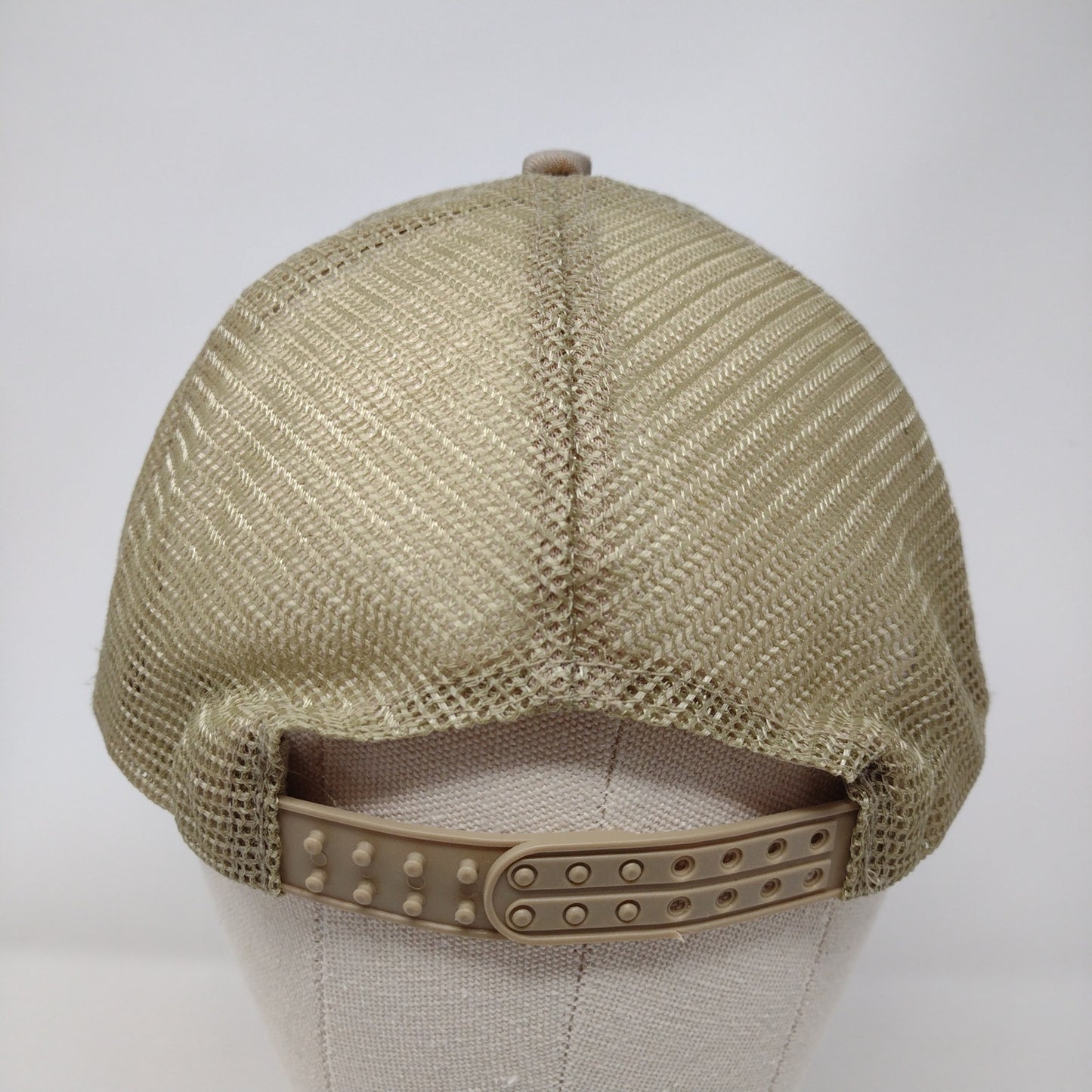 AgriDyne John Deere Snapback Mesh Back Trucker Hat Tan Embroidered Logo