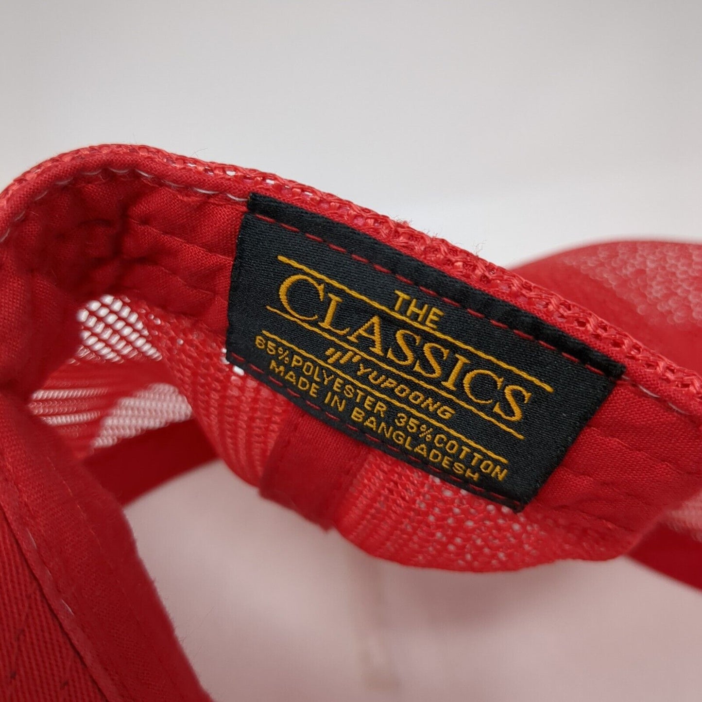 Comrade Snapback Mesh Back Trucker Hat Red One Size Colorblock Yupoong