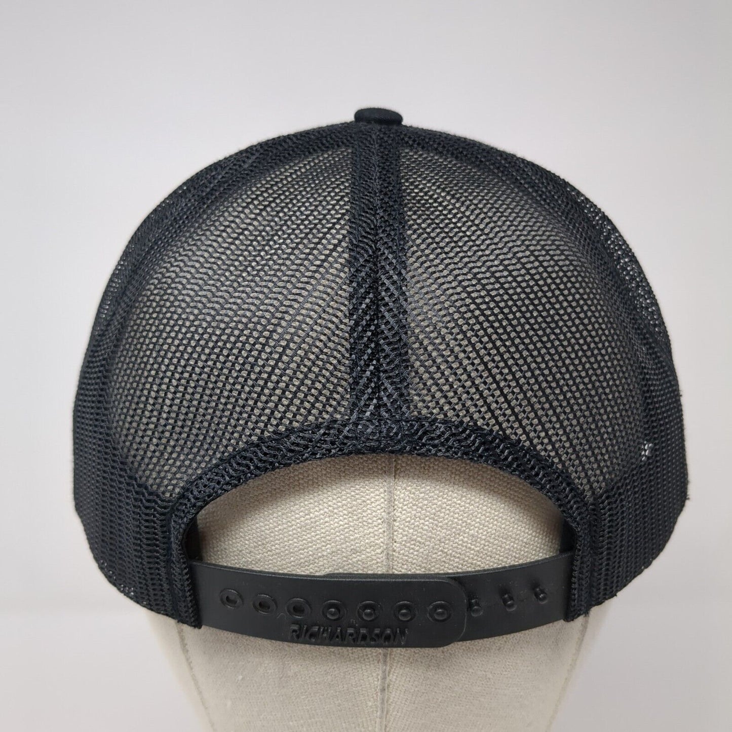 Alturas Ventures Patch Snapback Trucker Hat Black M/L Mesh Back Solid