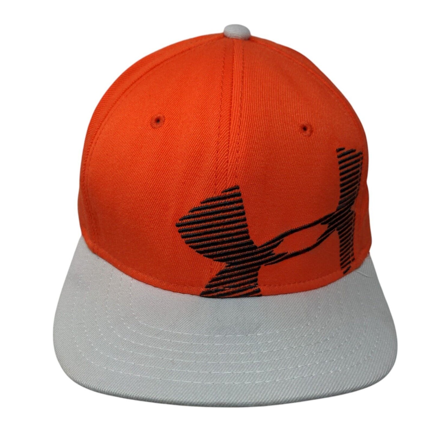 Under Armour Fitted Hat Orange L/XL Colorblock Embroidered Vent Holes