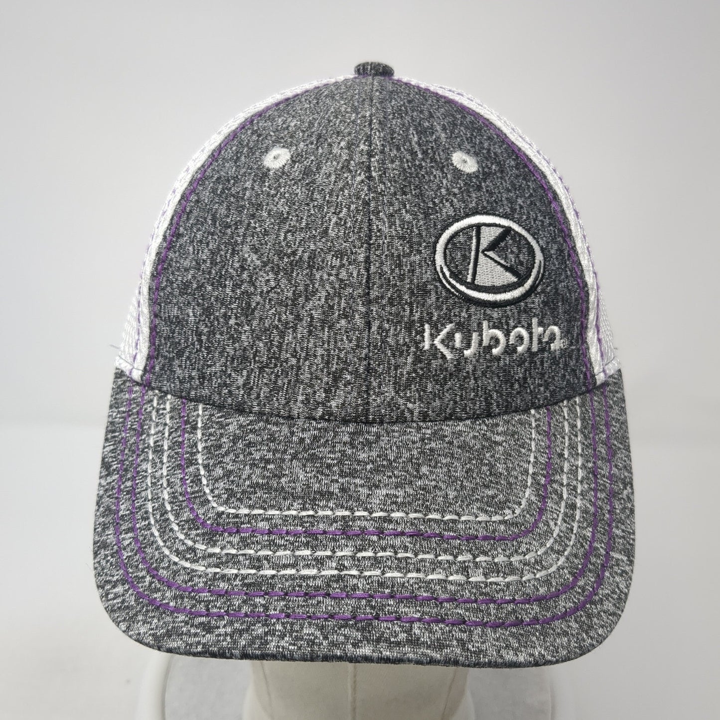 Kubota Strapback Hat Gray One Size Mesh Back Colorblock Fast Eddie