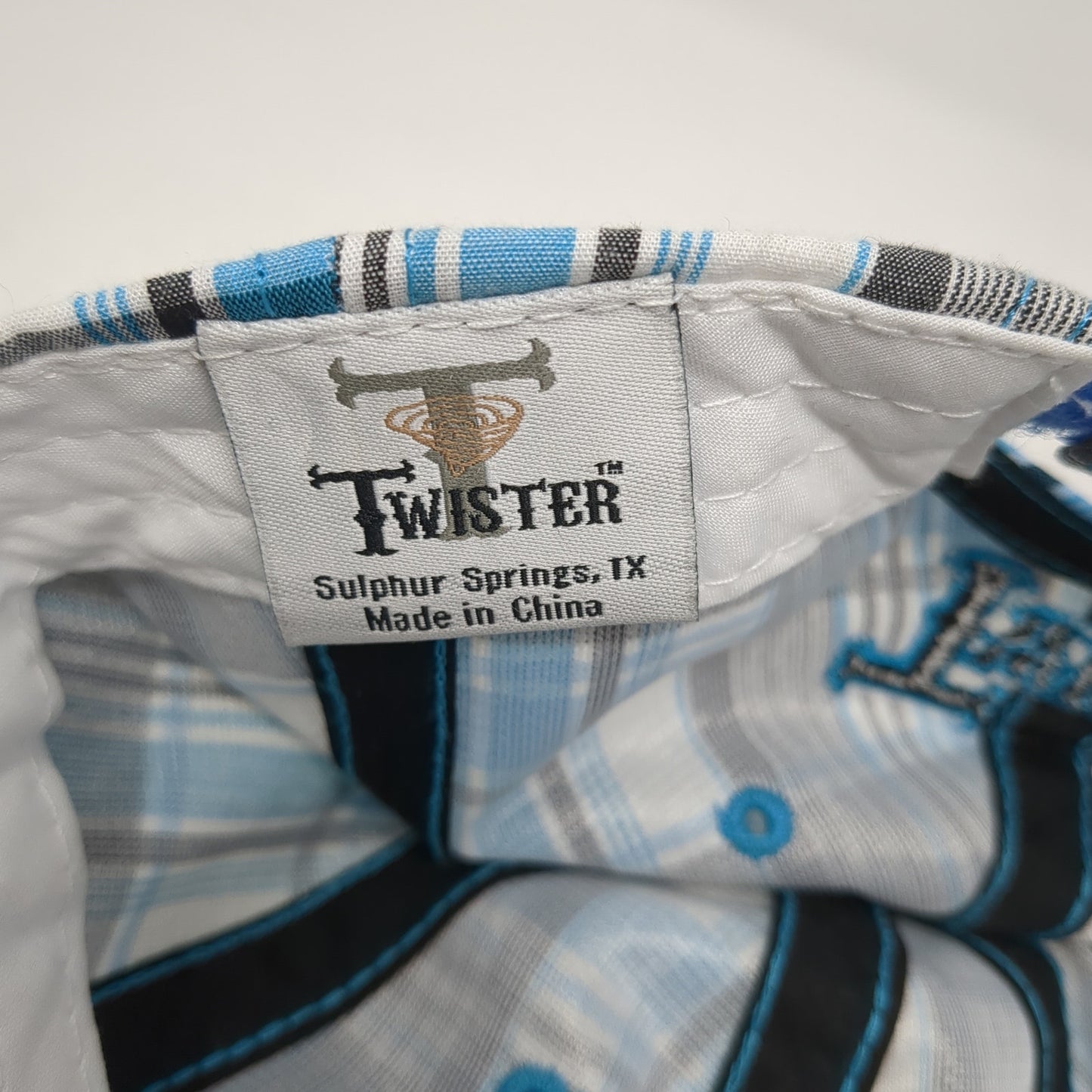 Twister Strapback Hat Multicolor One Size Adjustable Embroidered Plaid