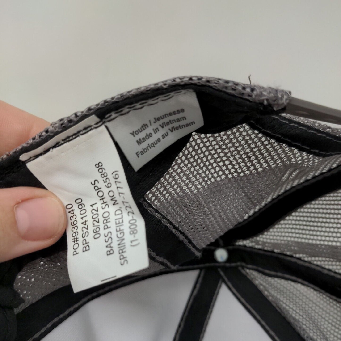 World Wide Sportsman Fishing Snapback Mesh Back Trucker Hat Gray Youth