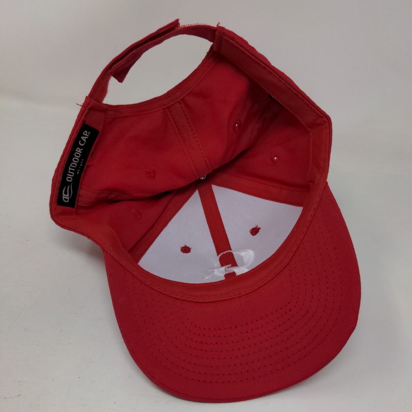 GC Strapback Hat Red Youth Embroidered Adjustable Outdoor Cap