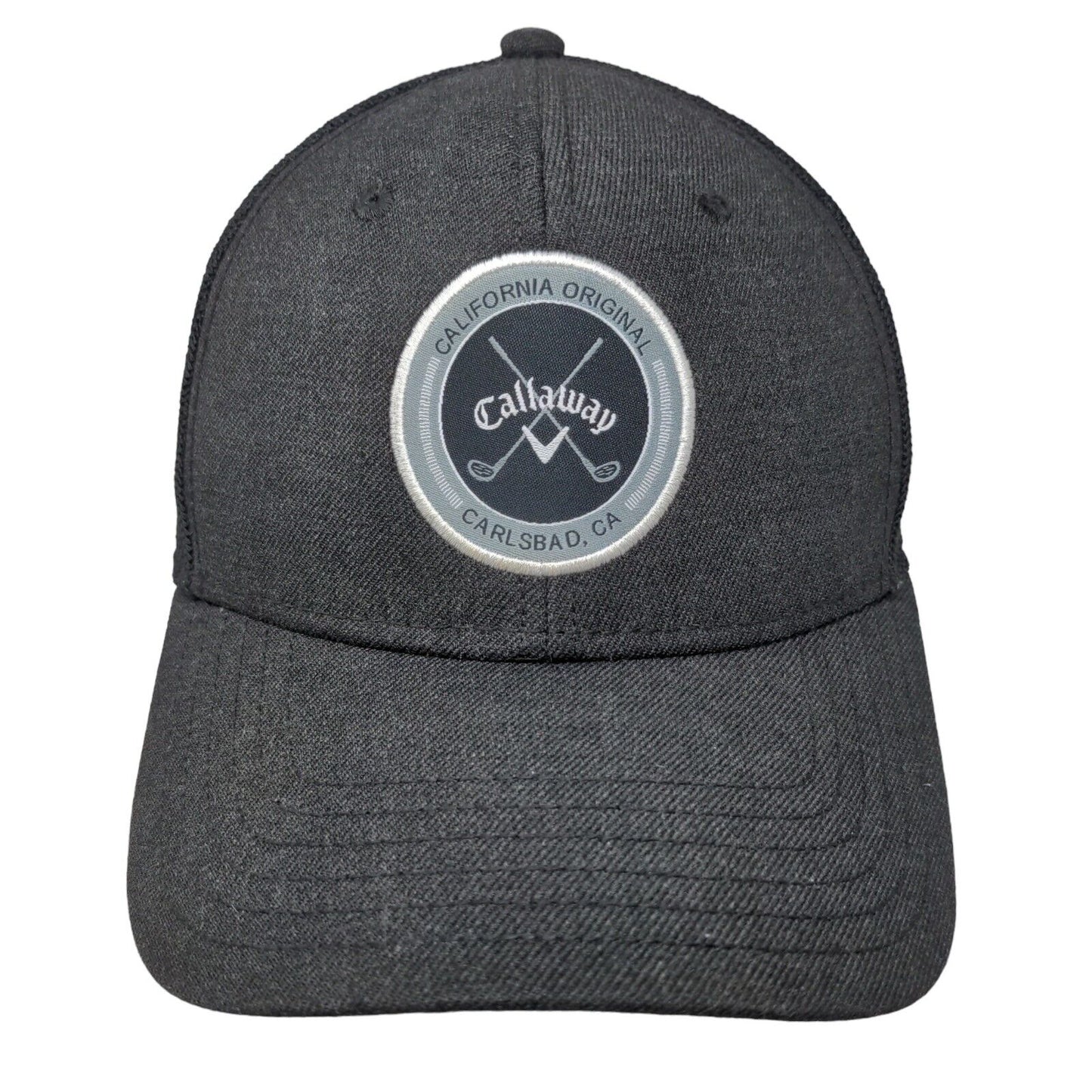 Callaway Snapback Mesh Back Trucker Hat Black One Size Adjustable