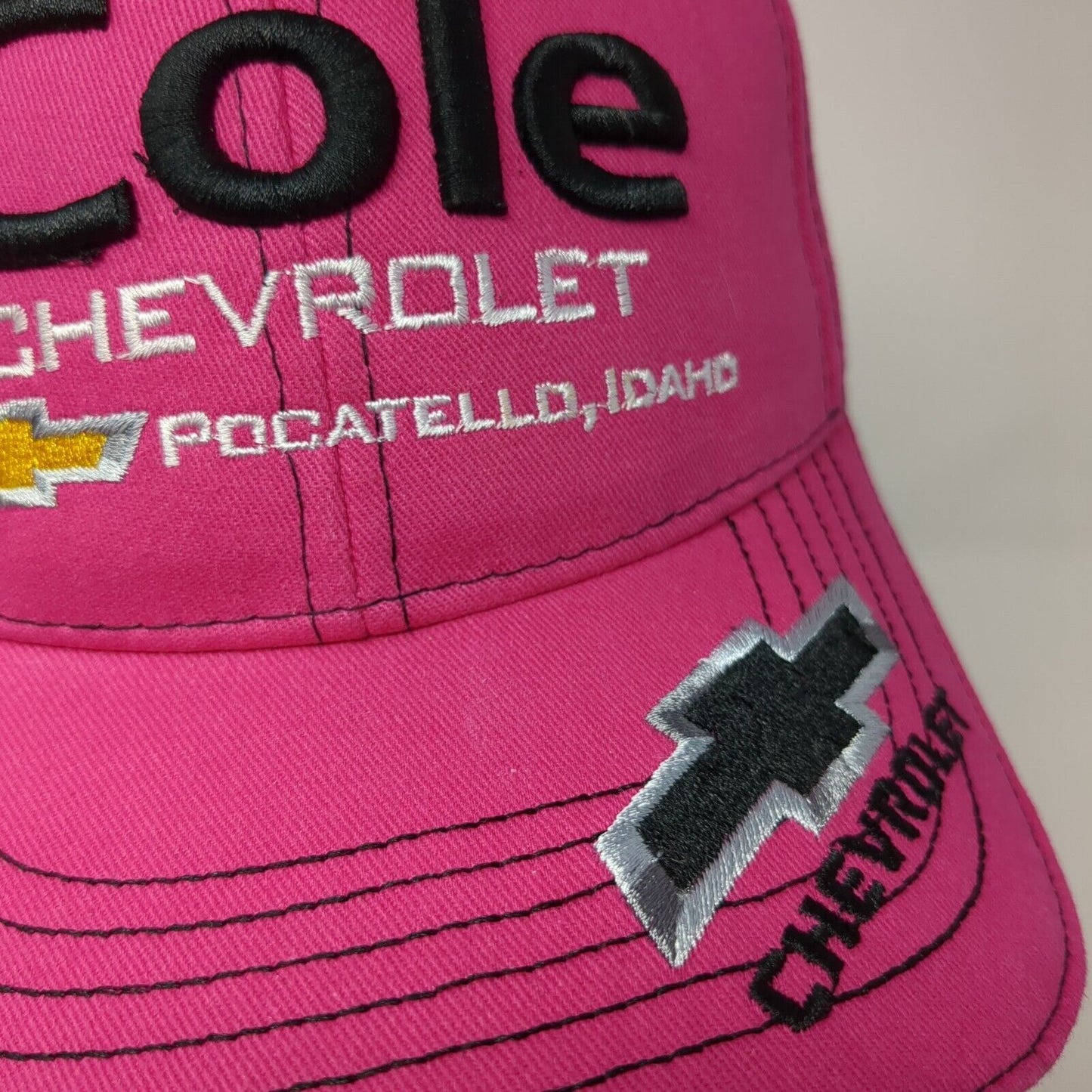 Cole Chevrolet Pocatello Idaho Snapback Hat Ponytail Pink One Size