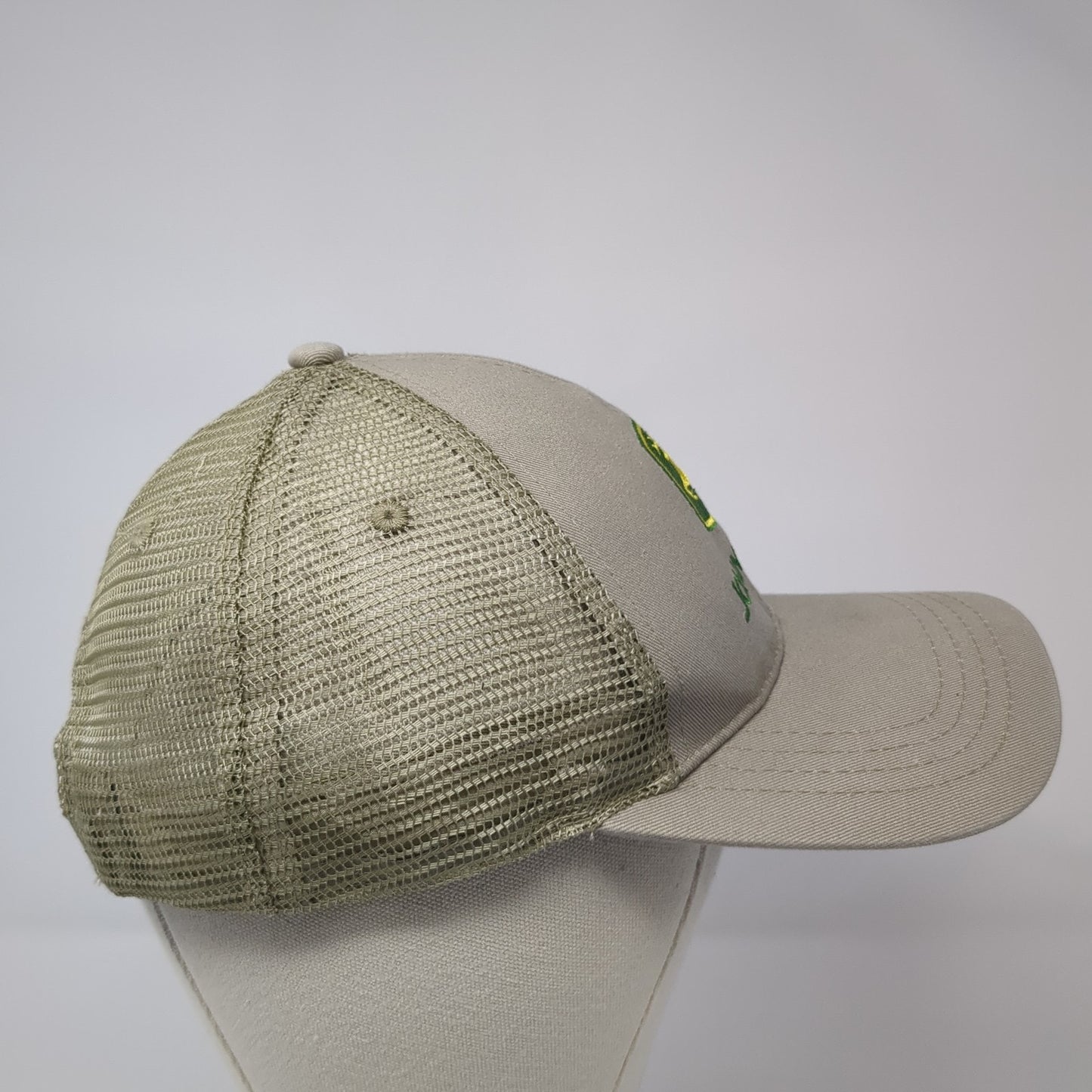John Deere Snapback Trucker Hat Brown One Size Adjustable Mesh Back 6 Panel