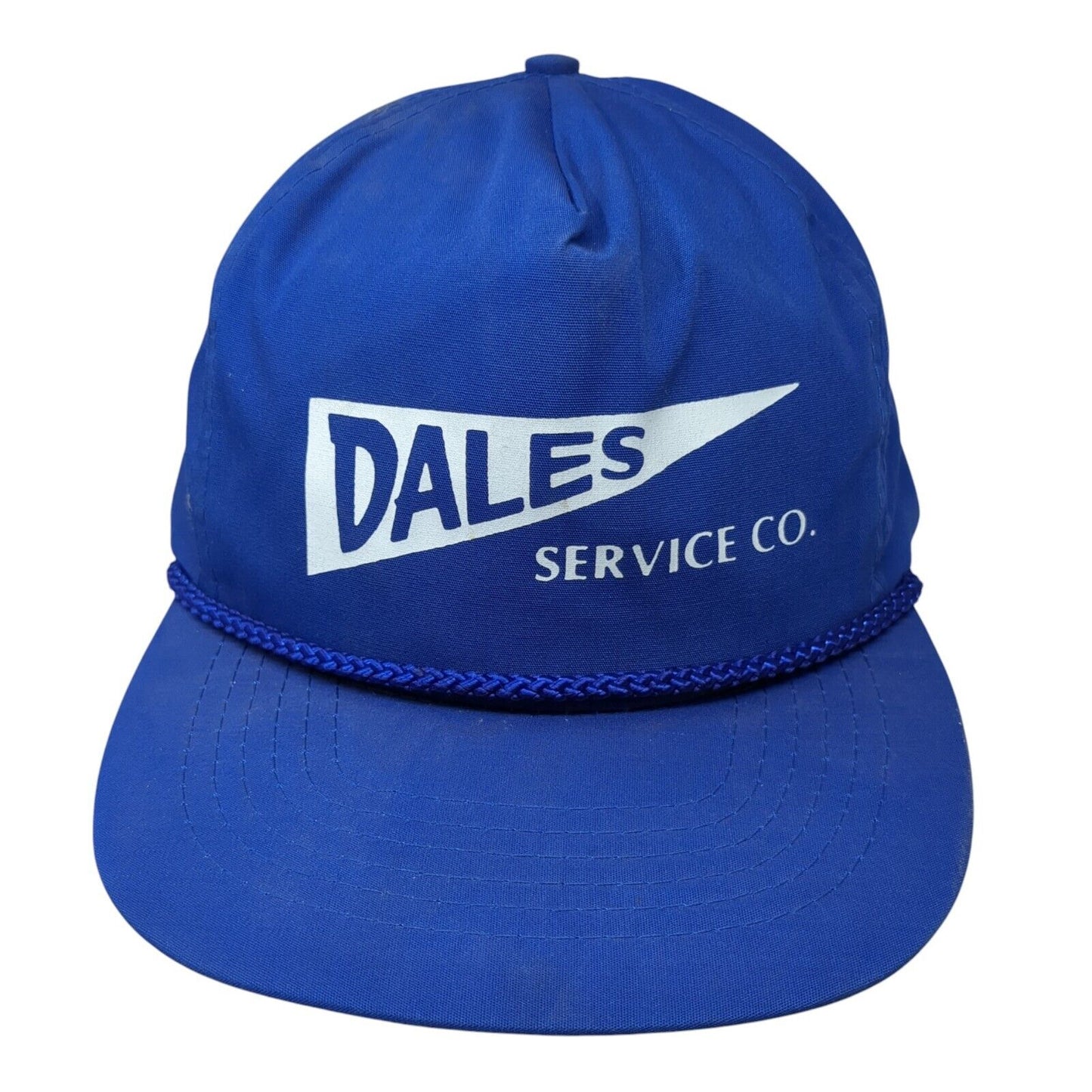 Dales Service Co Slideback Hat Blue One Size Adjustable 6 Panel Rope Otto